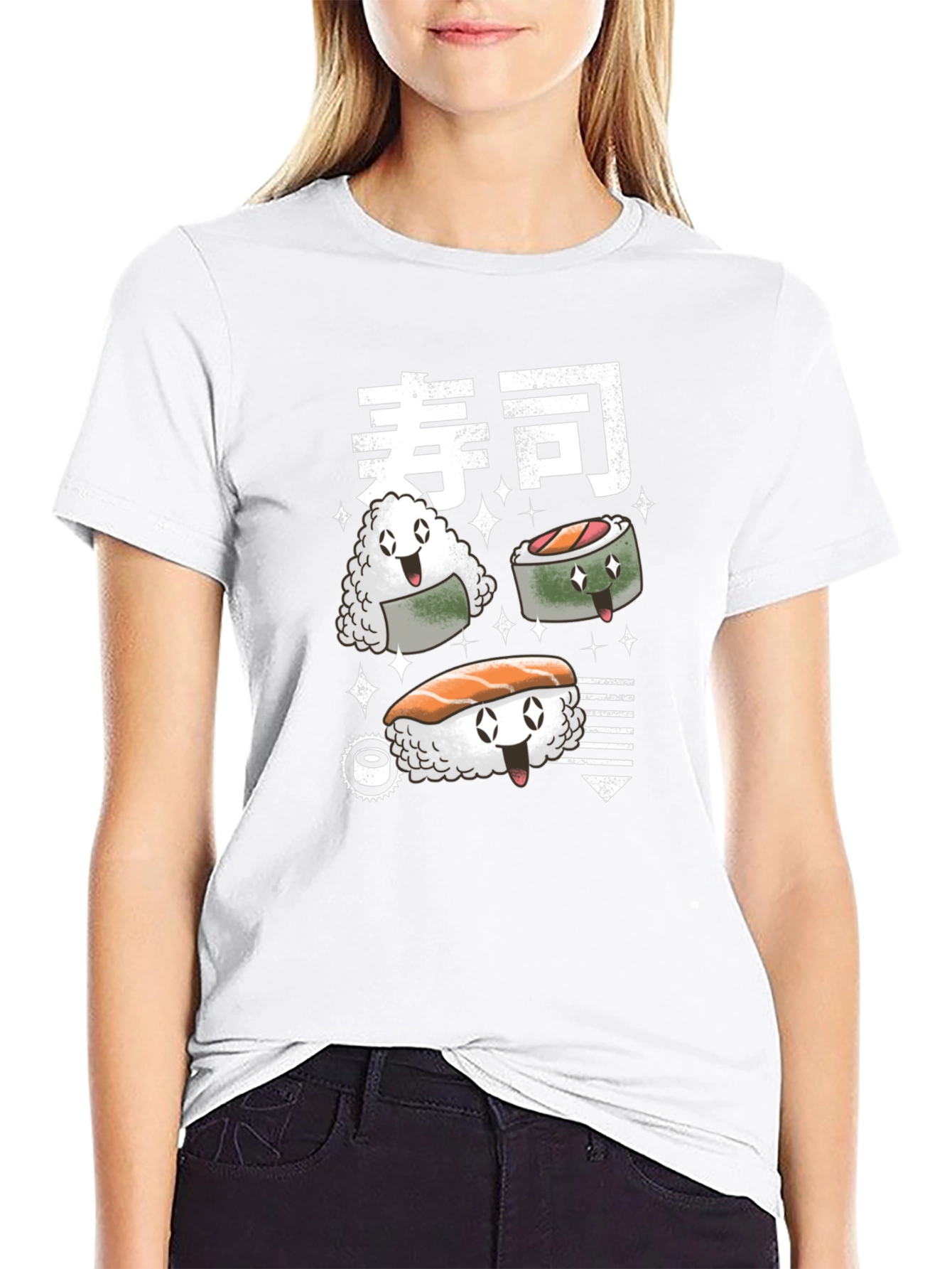 Black Sushi Squad T-Shirt - Kawaii Foodie Fashion view 9