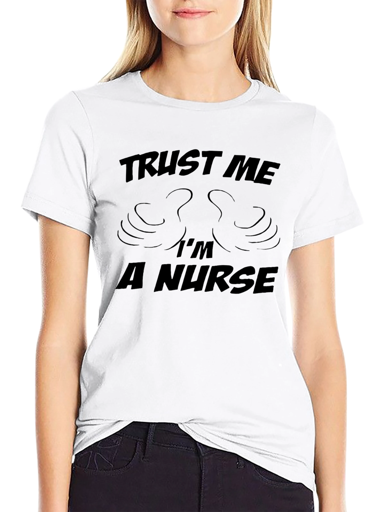Black Trust Me I'm a Nurse T-Shirt view 9