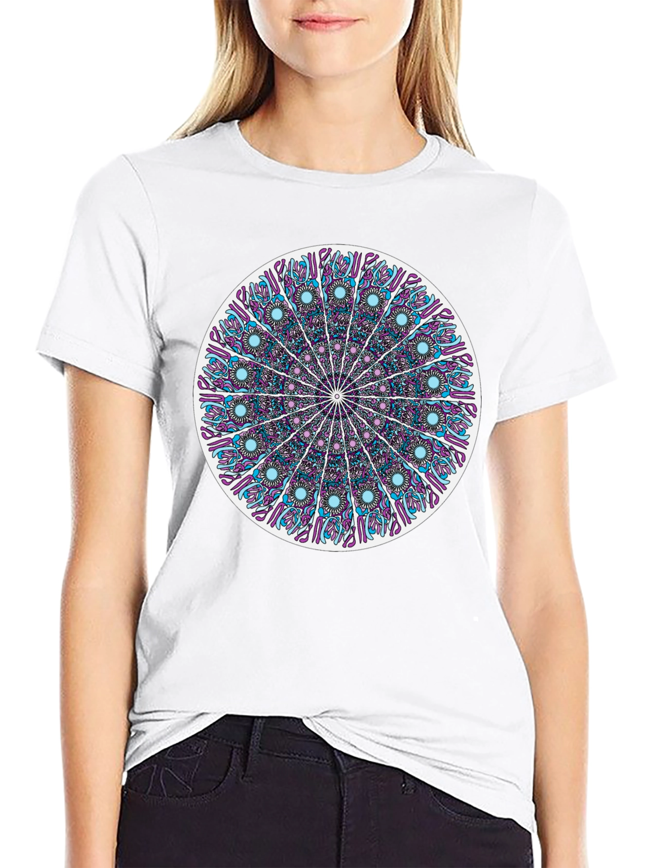 Black Mandala Graphic Tee - Stylish Unisex T-Shirt view 9