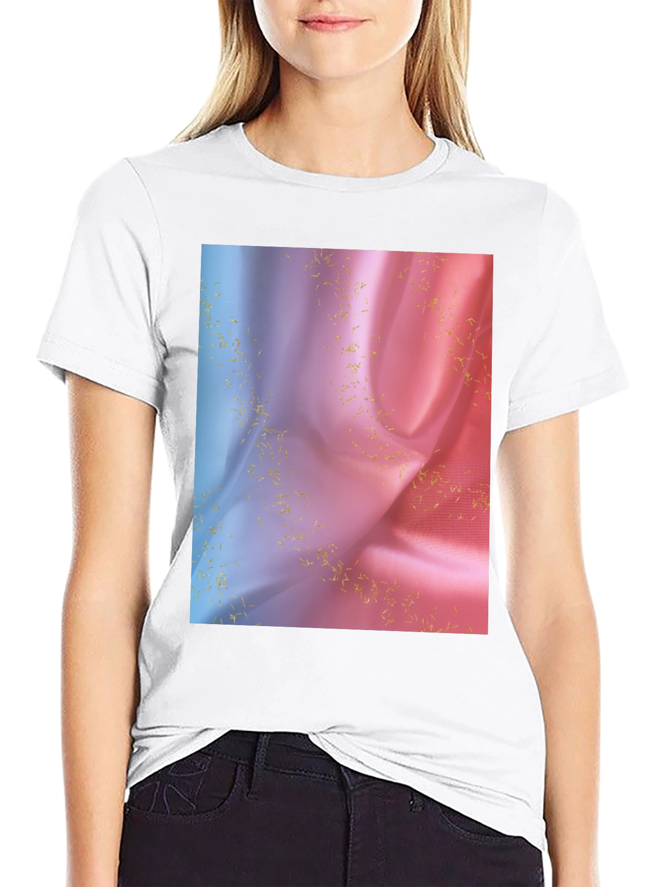 Black Silk Gradient T-Shirt view 9
