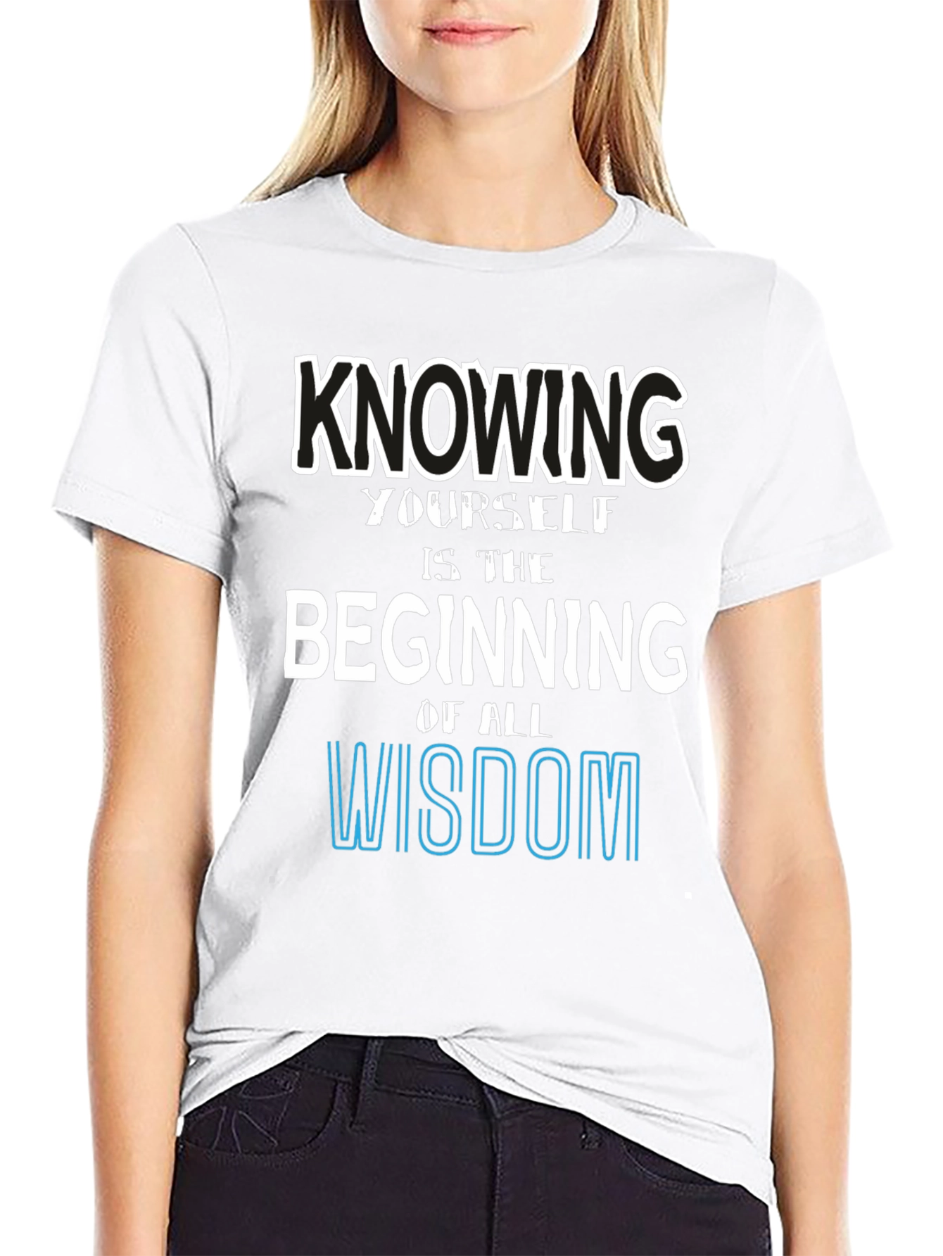 Black Knowing Yourself Wisdom Graphic Tee view 9