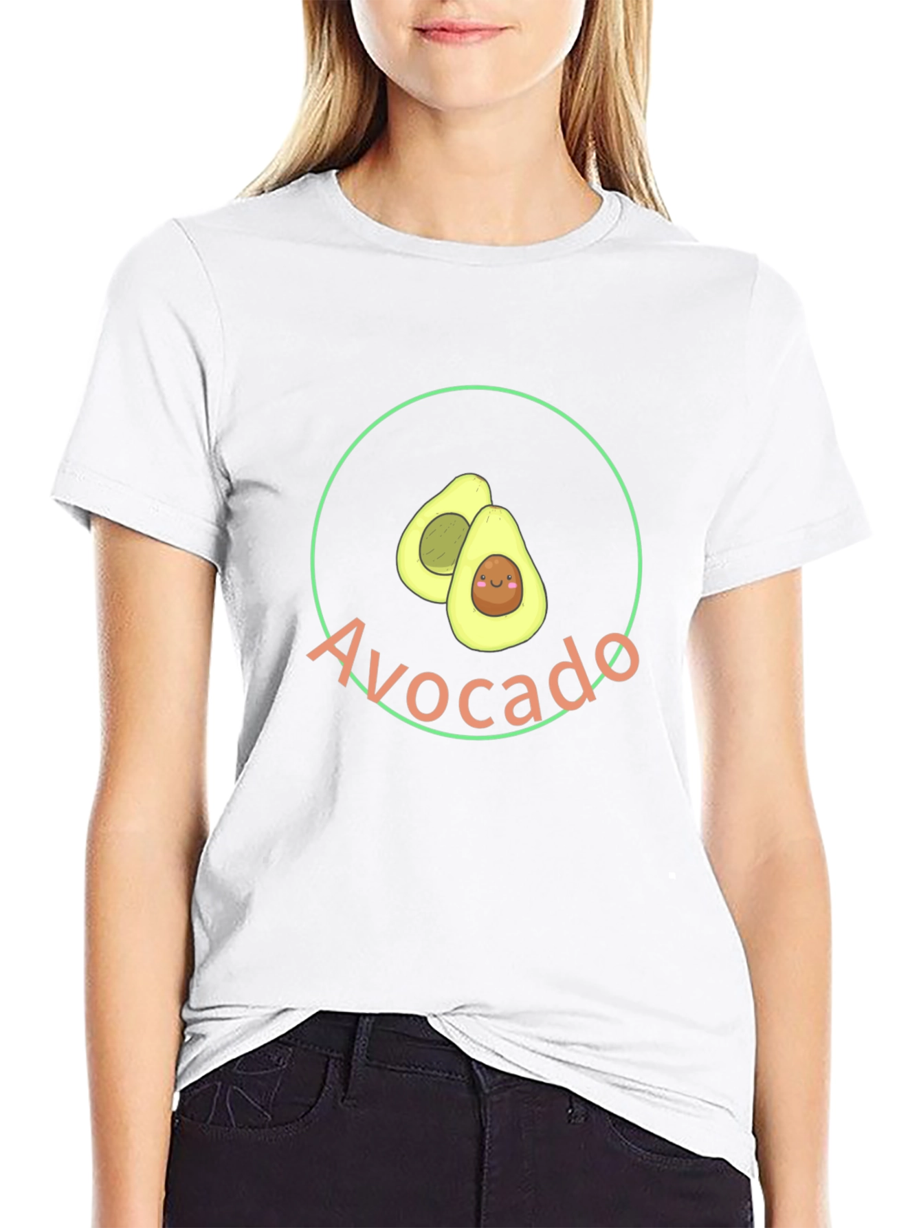 Black Avocado Graphic Tee - Trendy Unisex T-Shirt view 9