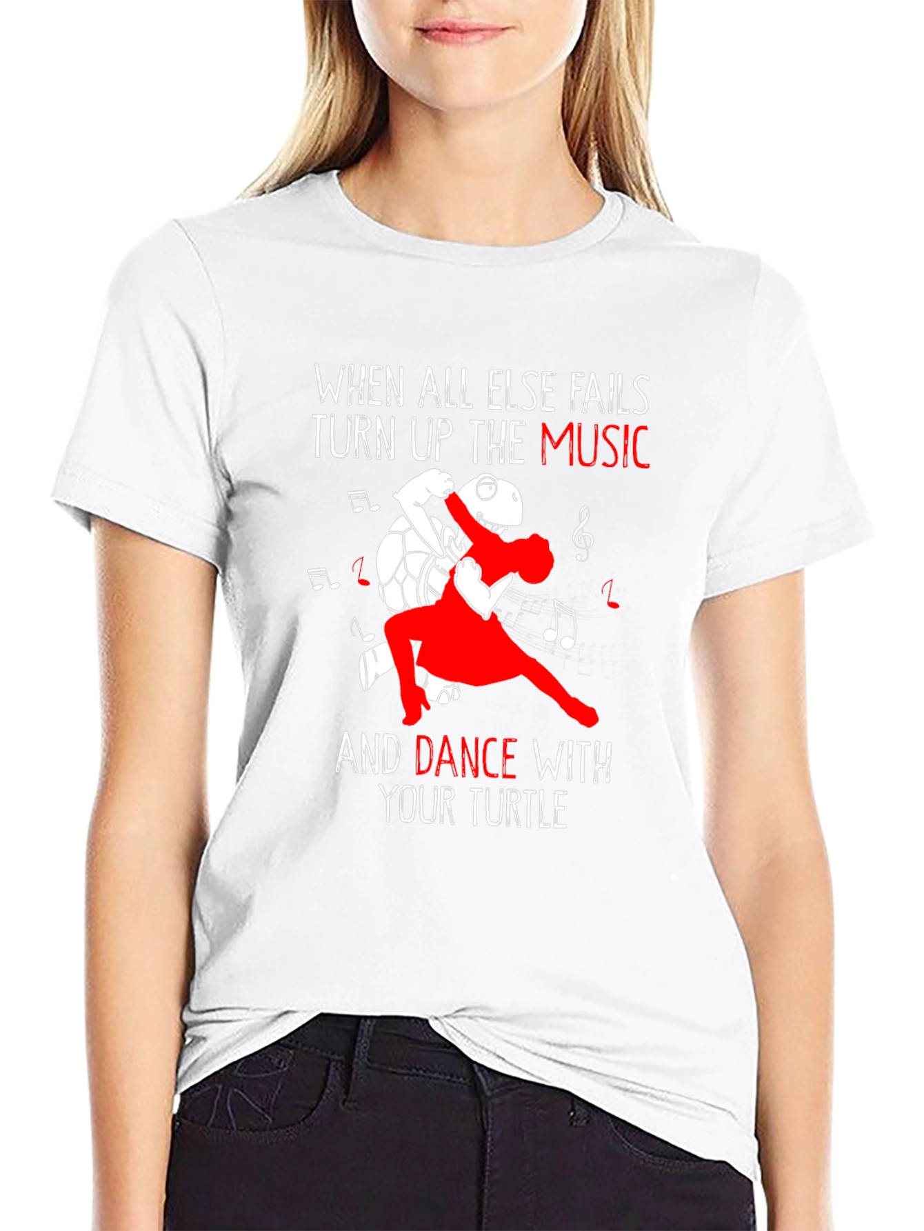 Black Dance with Your Turtle Graphic T-Shirt view 9