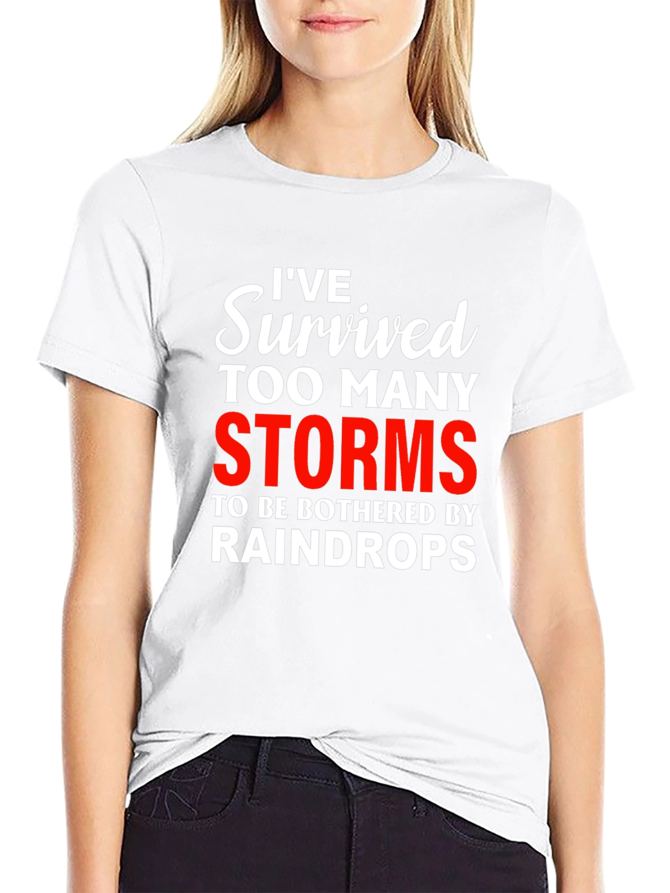 Black I've Survived Too Many Storms Graphic Tee view 9