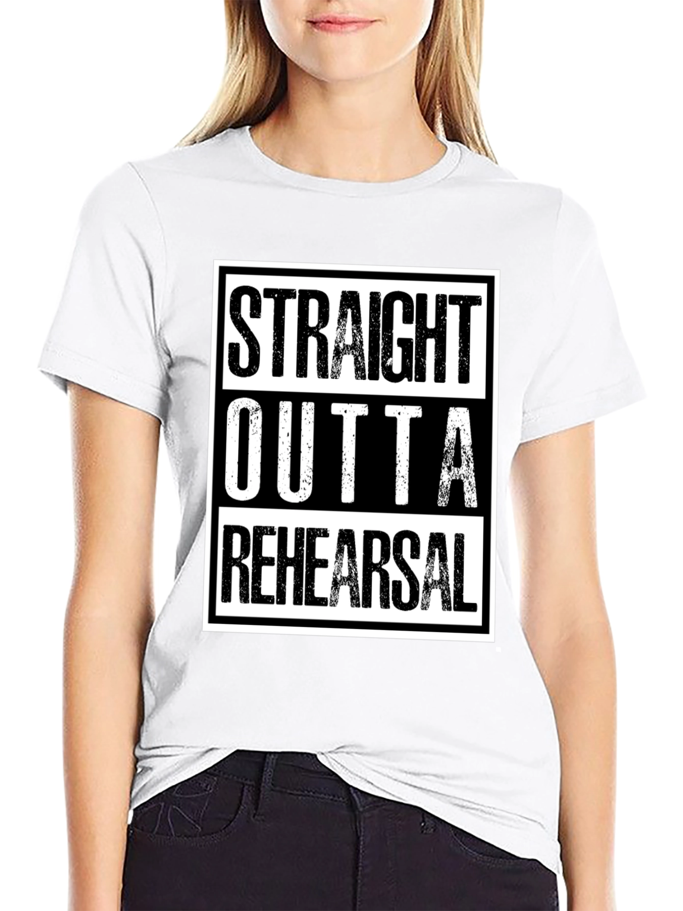 Black Straight Outta Rehearsal Graphic Tee view 9