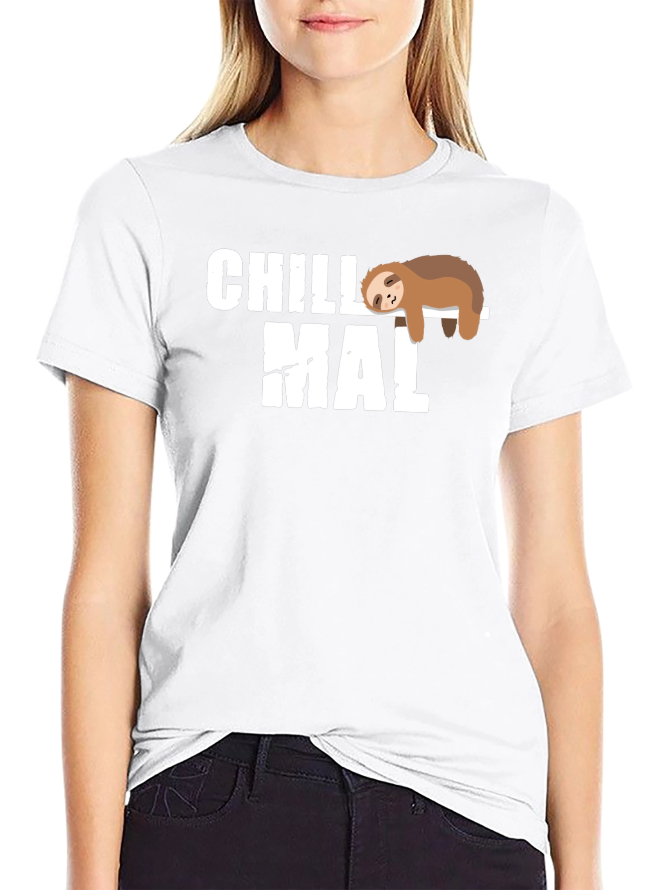 Black Chill Mal Sloth T-Shirt - Relaxed Fit view 9