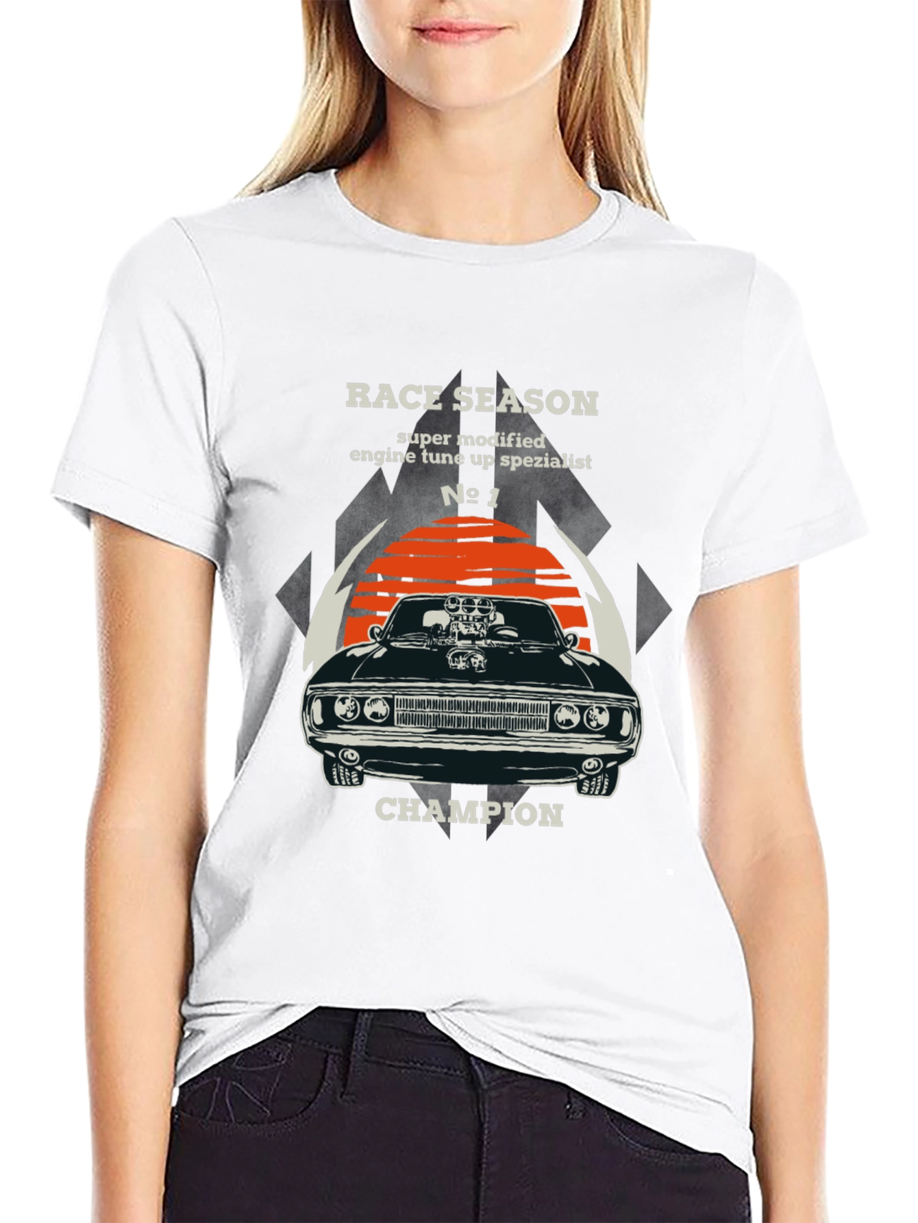 Black Race Season Champion Graphic T-Shirt view 9