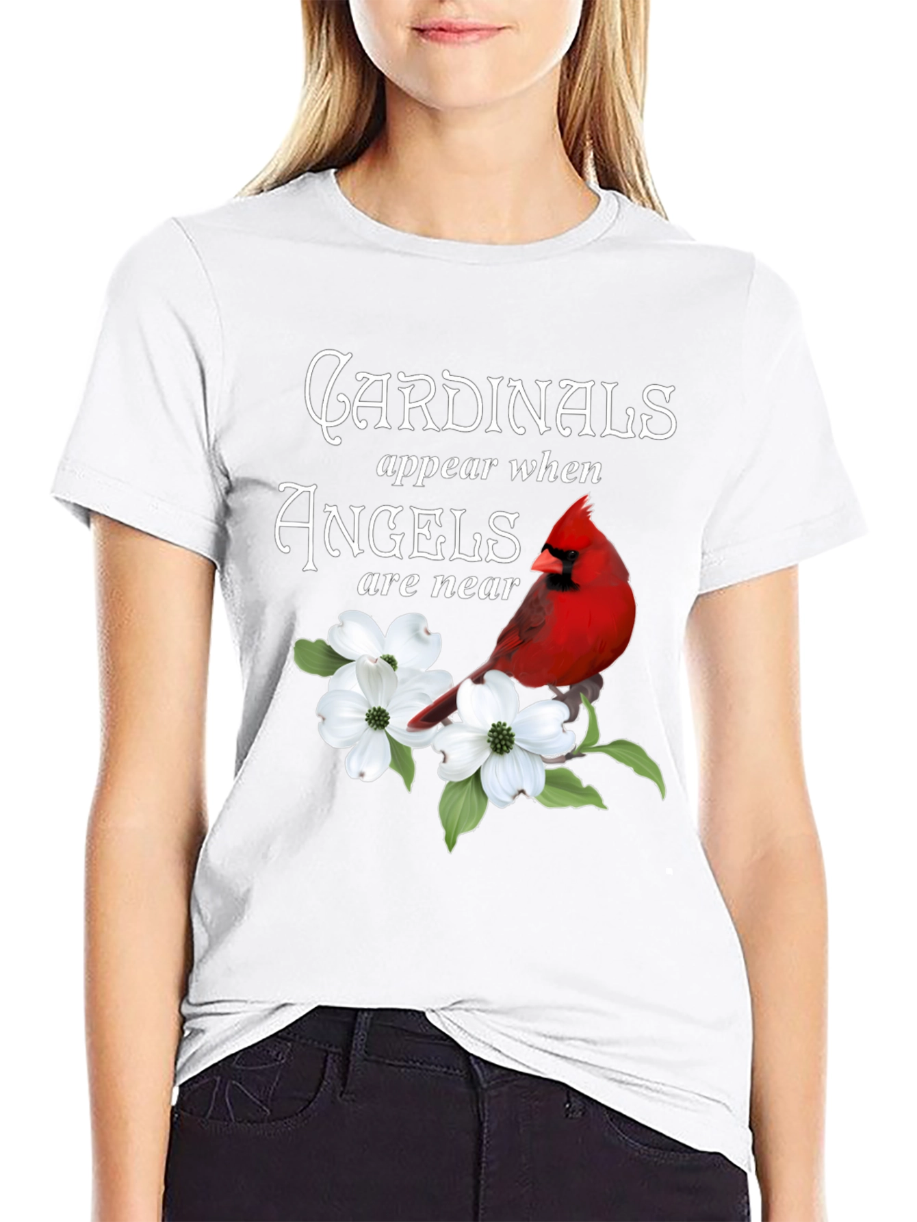 Black Cardinals Appear When Angels Are Near T-Shirt view 9