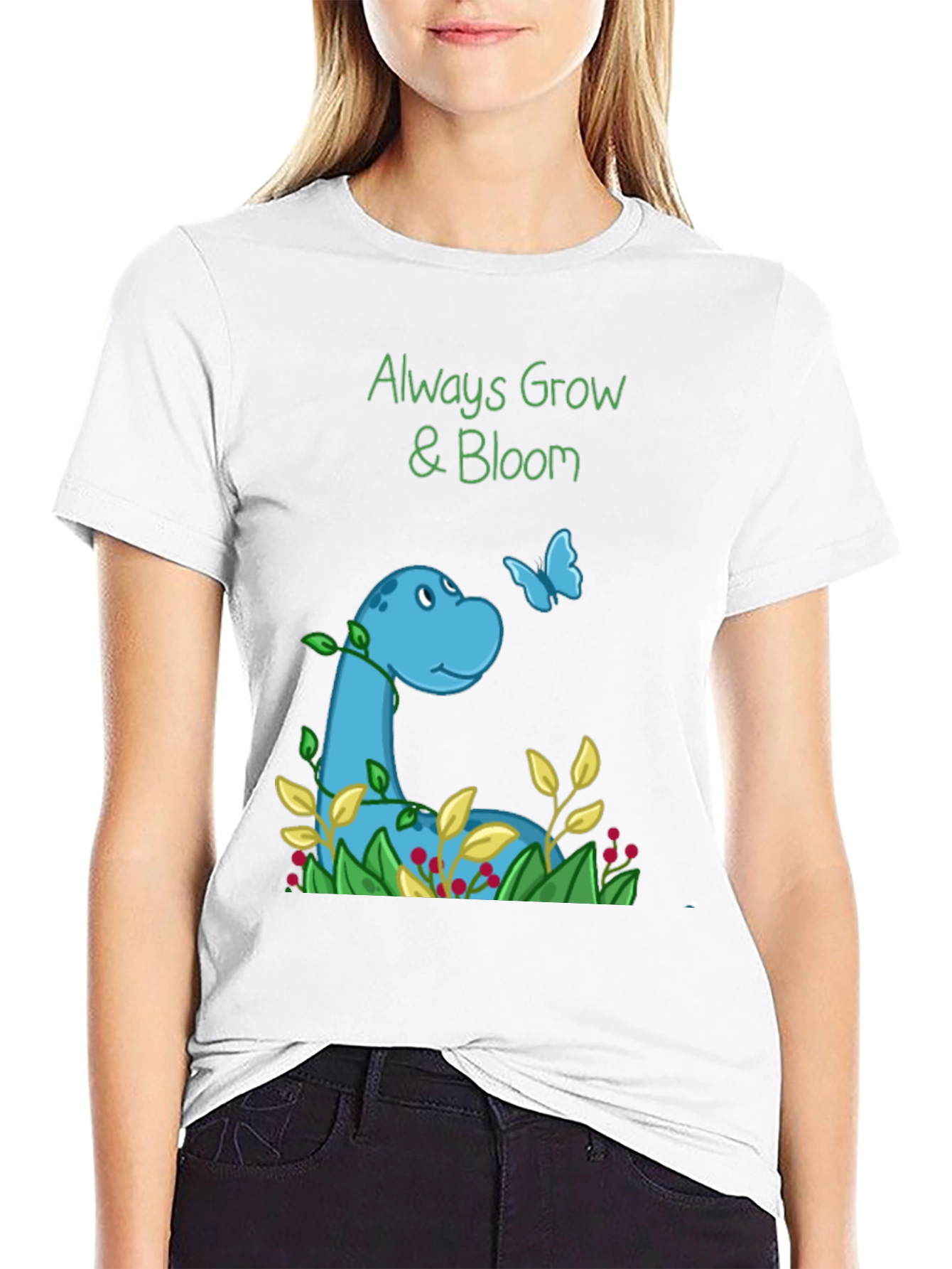 Black Always Grow & Bloom Graphic Tee view 9