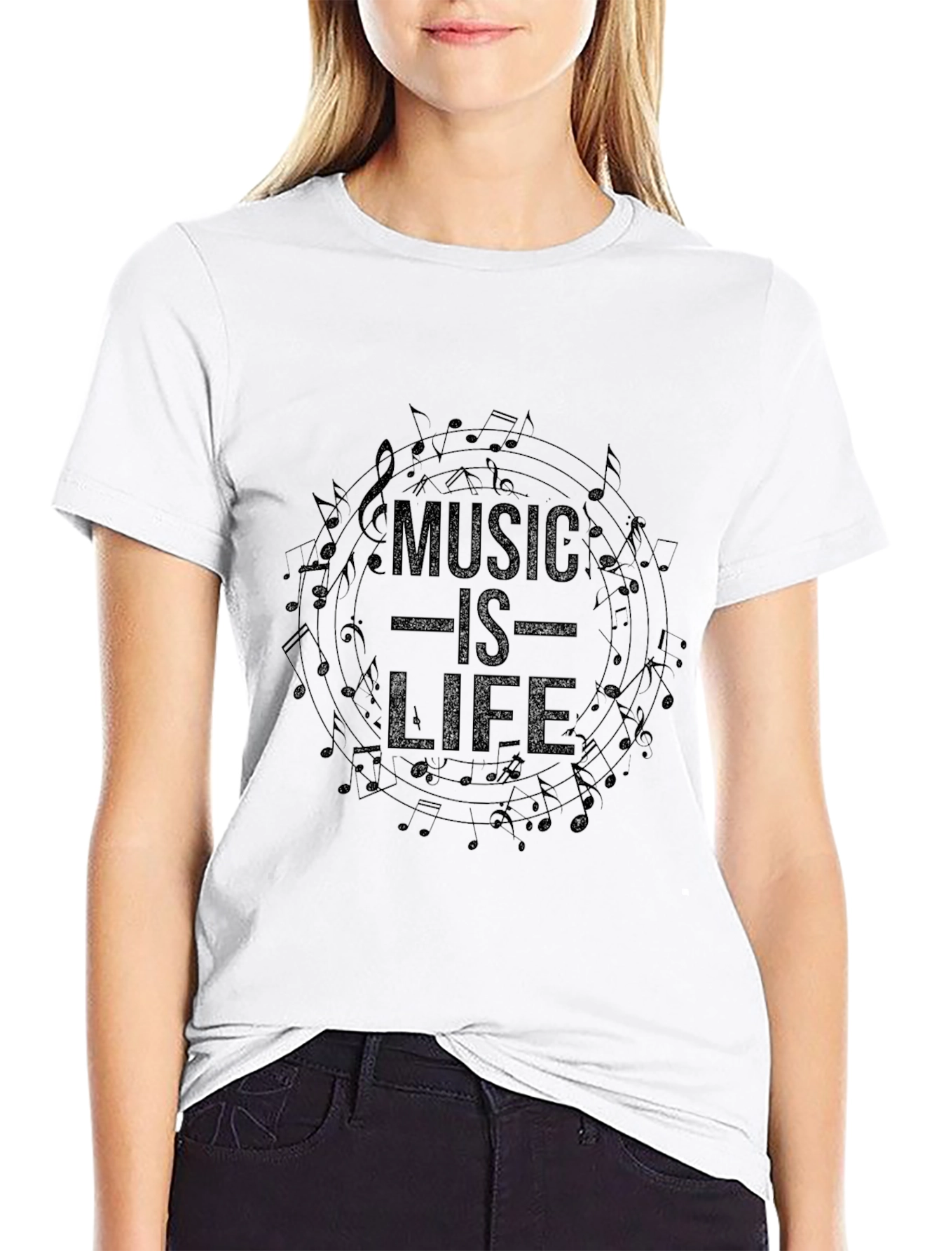Black Music is Life Graphic T-Shirt - Black view 9