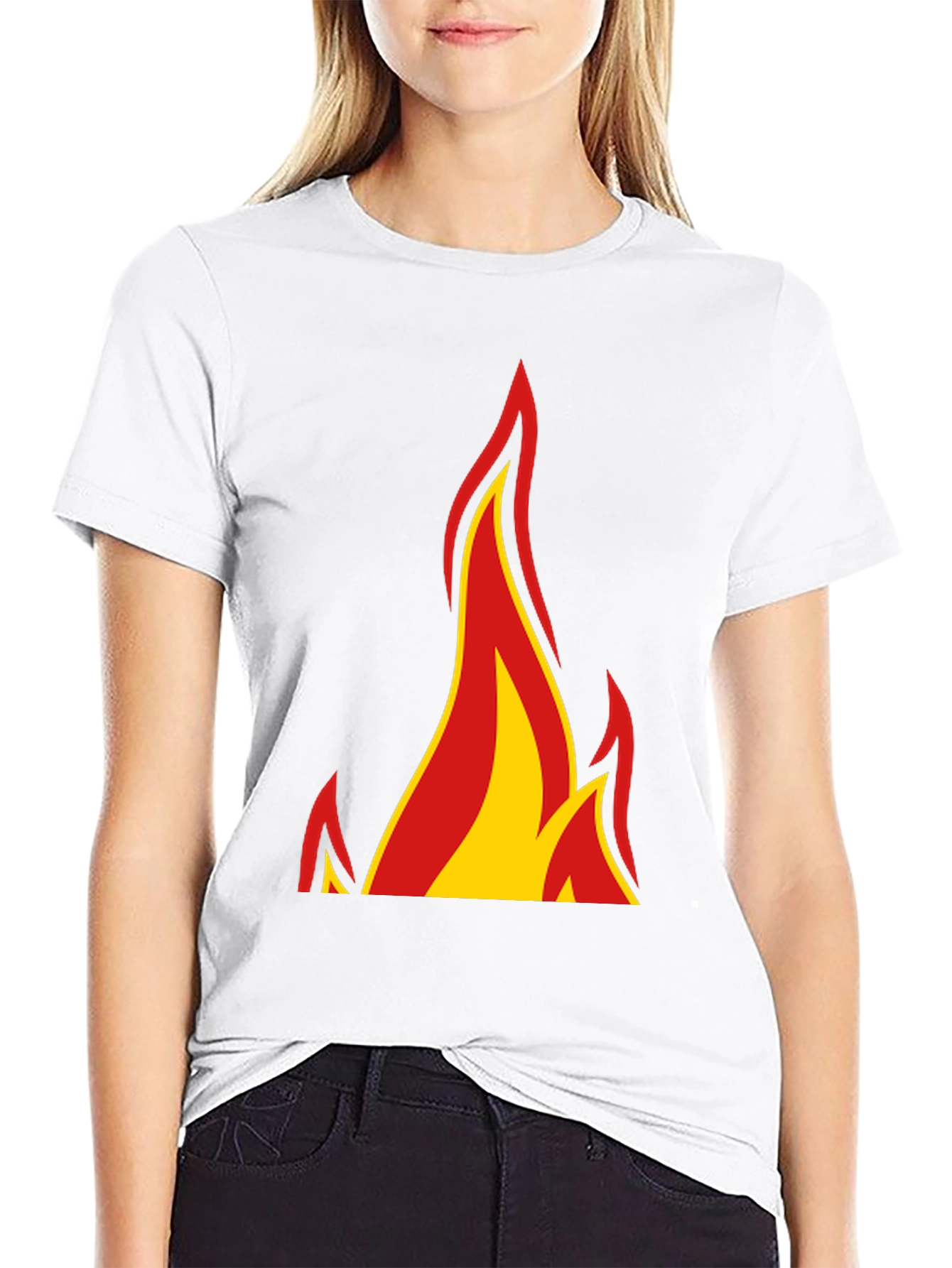 Black Flame Graphic Black T-Shirt - Bold & Stylish view 9
