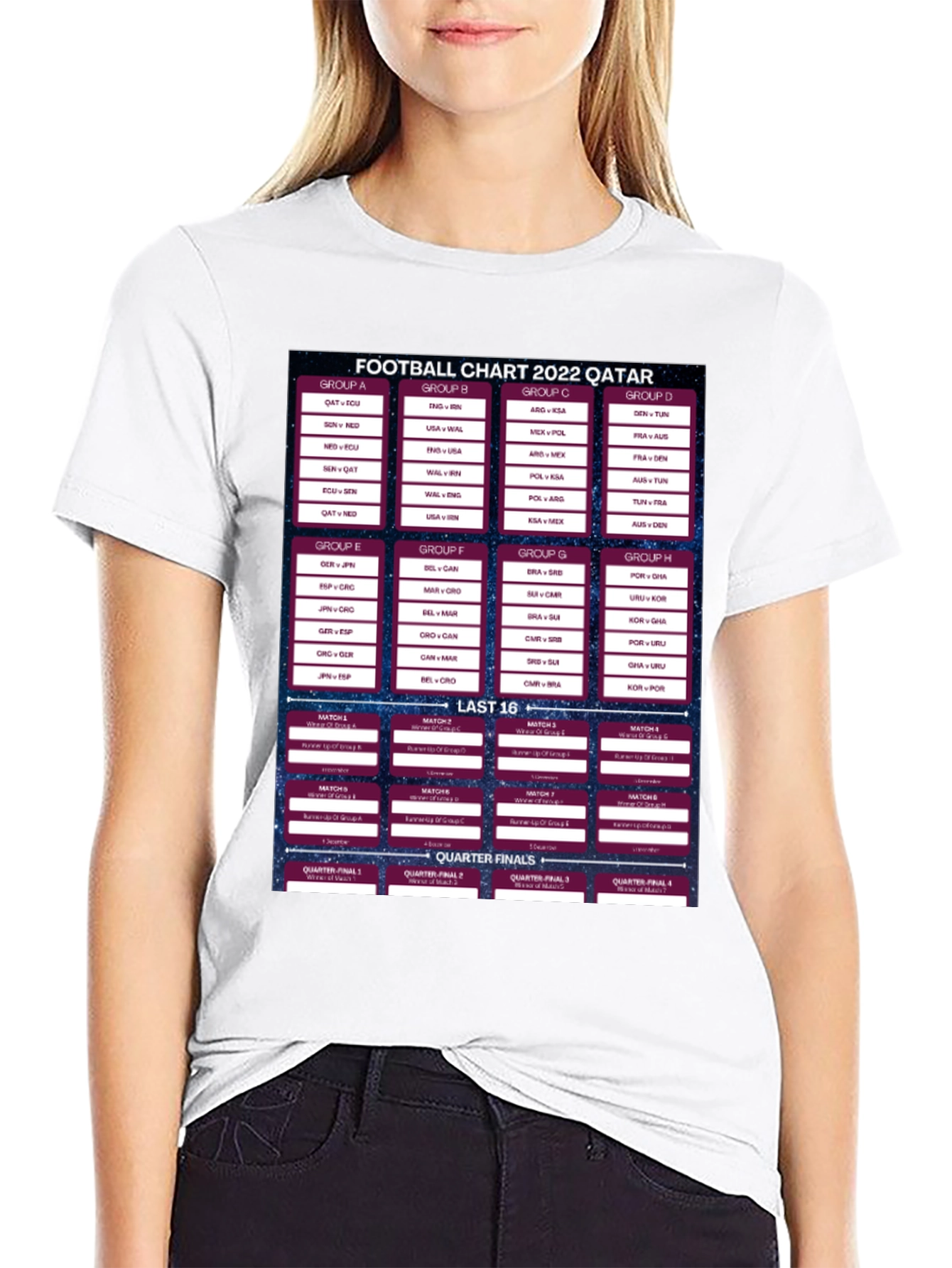 Football Chart 2022 Qatar T-Shirt - 9