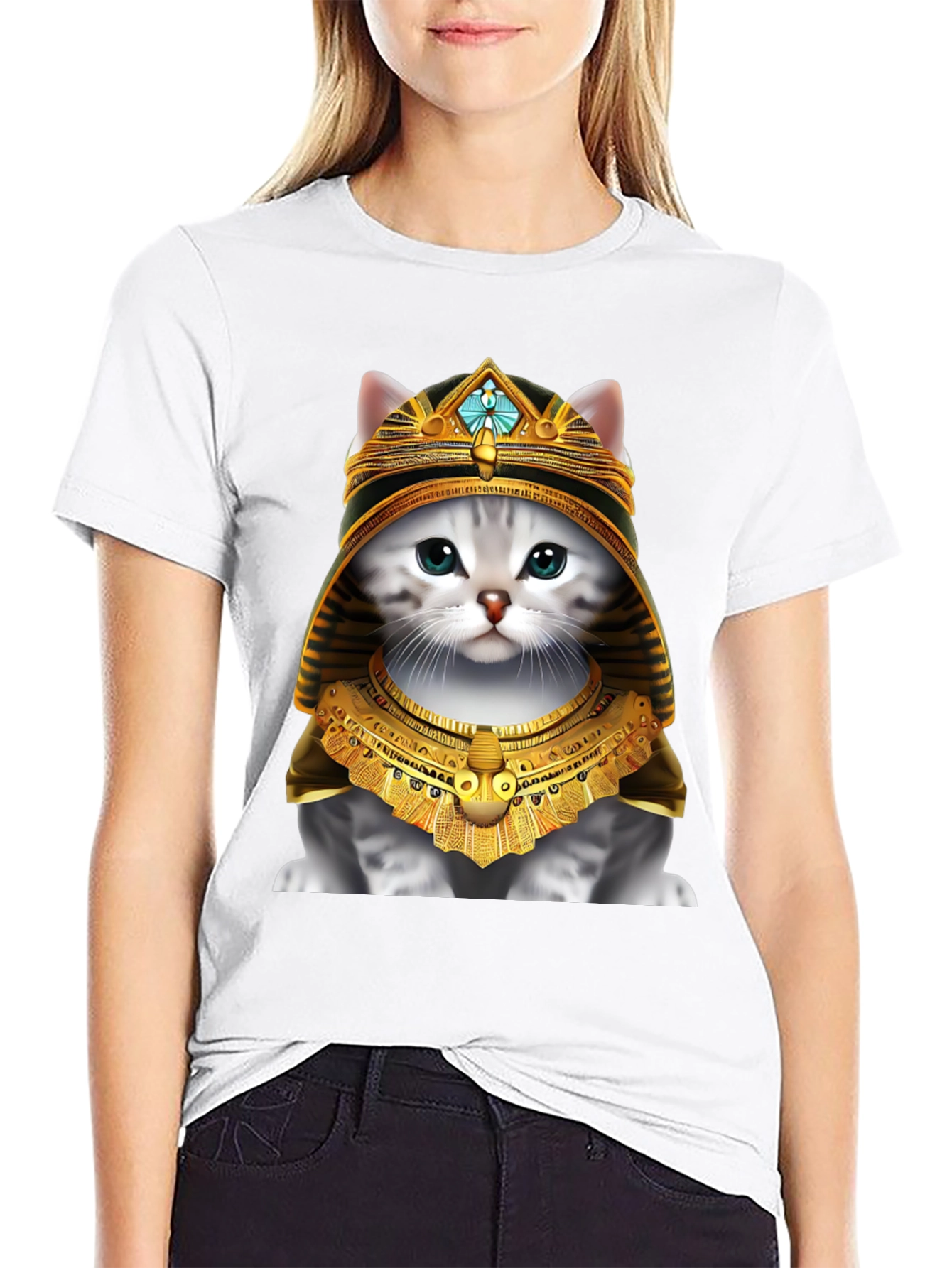 Black Pharaoh Cat T-Shirt view 9