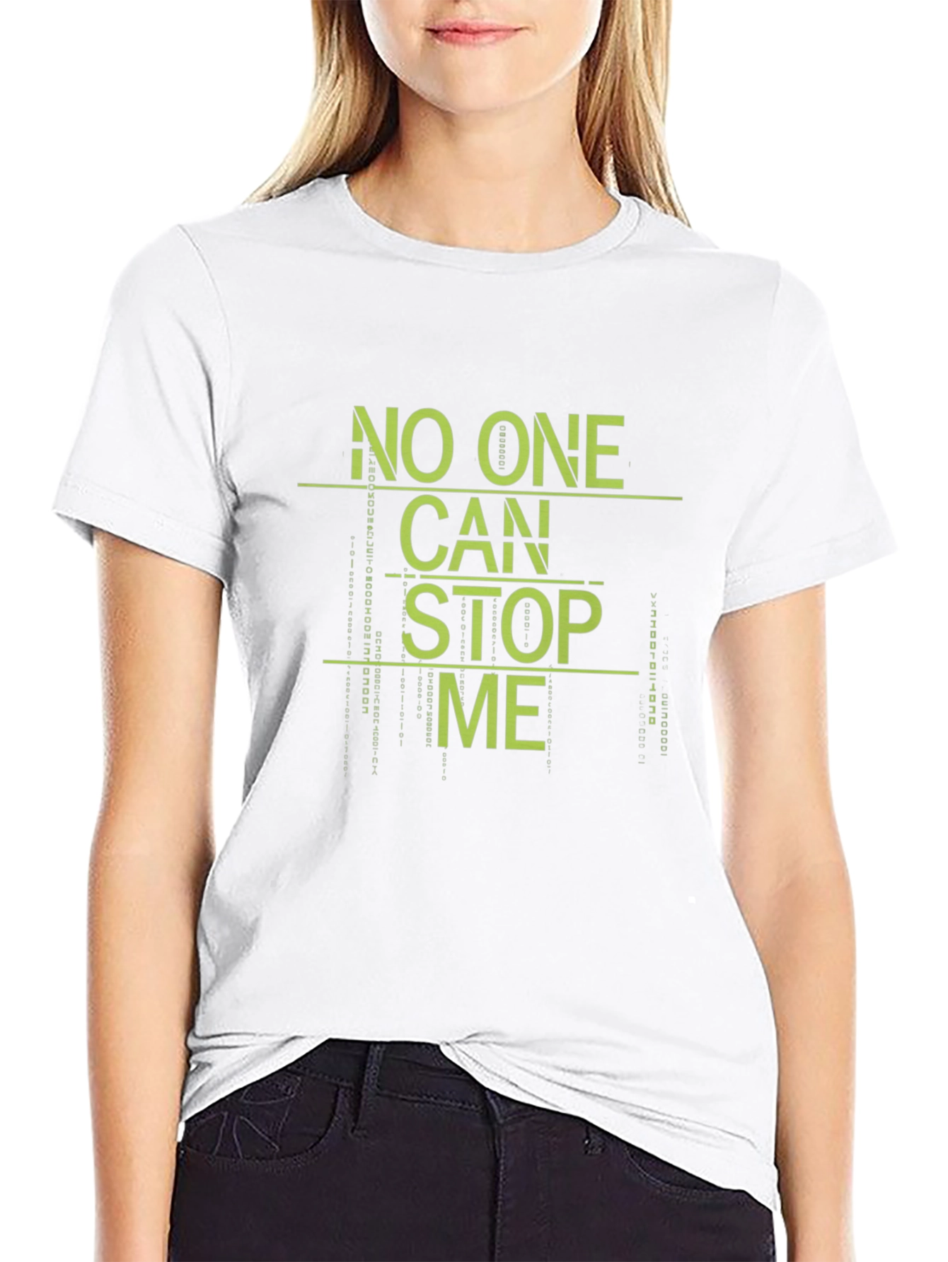 Black No One Can Stop Me Graphic Tee - Black view 9