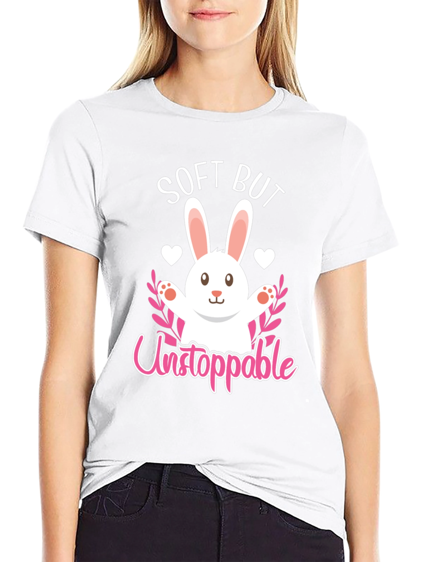 Soft But Unstoppable Bunny Graphic Tee - 9