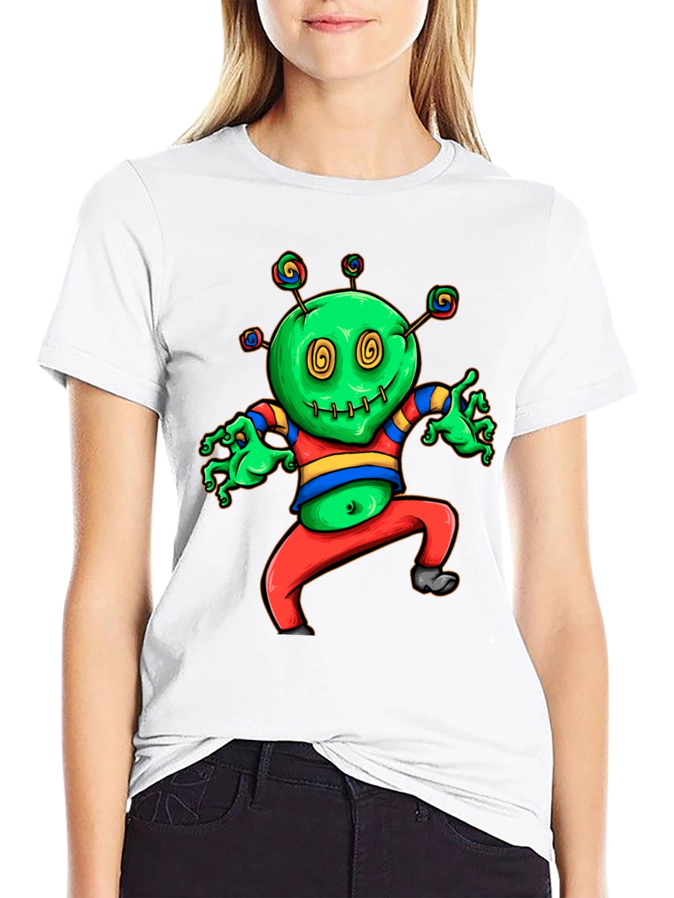 Black Funky Green Monster T-Shirt view 9