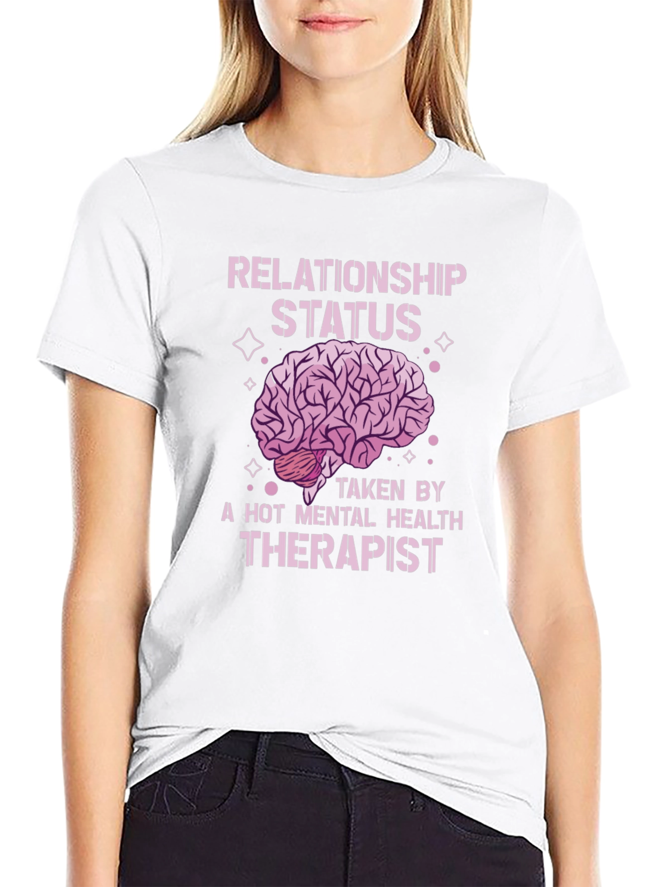 Black Relationship Status Therapist T-Shirt view 9