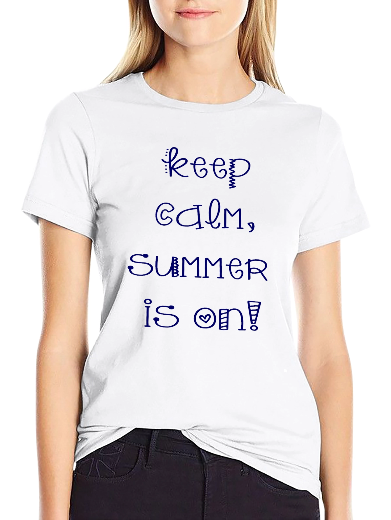 Black Keep Calm Summer T-Shirt view 9