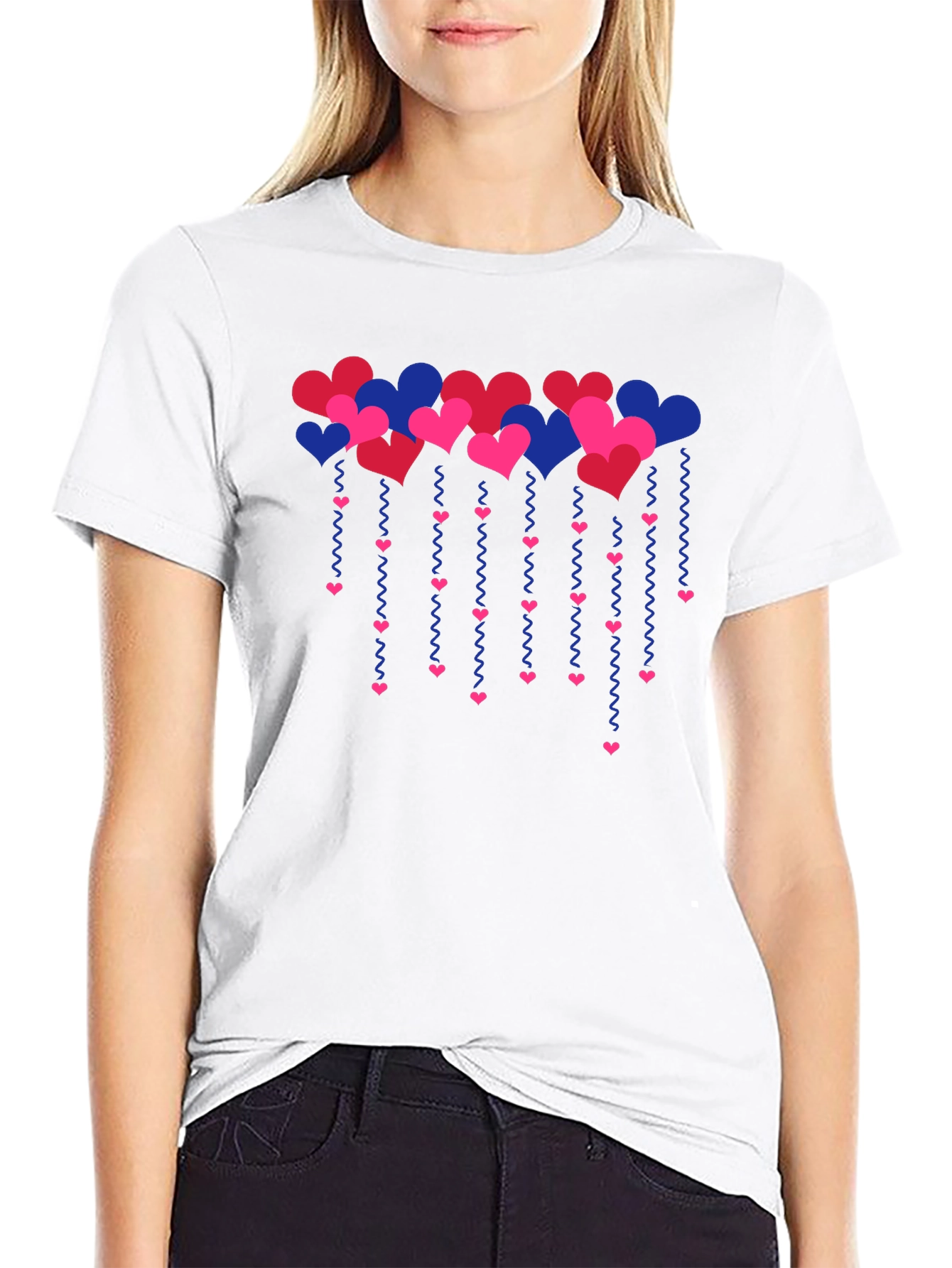 Black Bi Pride Heart T-Shirt - Show Your Colors! view 9