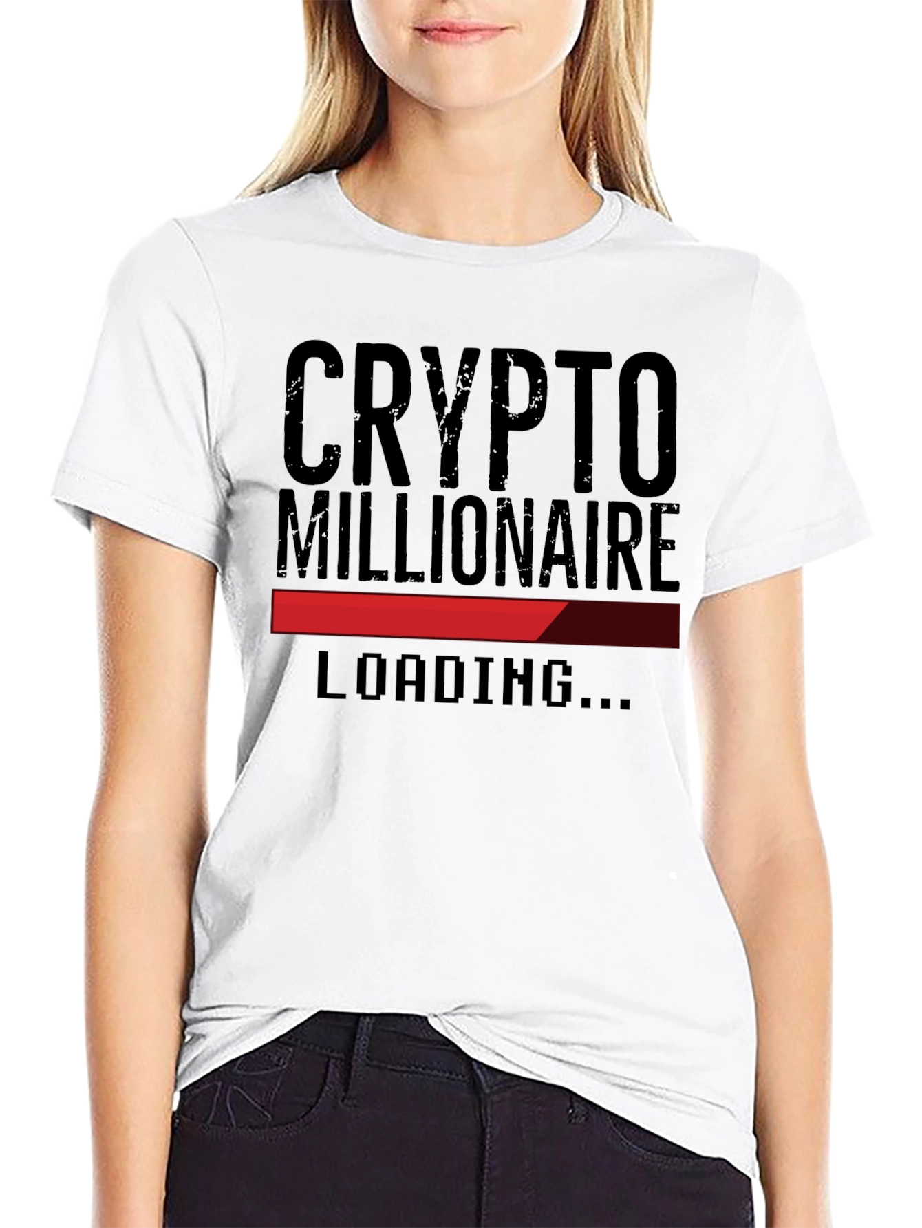 Black Crypto Millionaire Loading T-Shirt - Black view 9