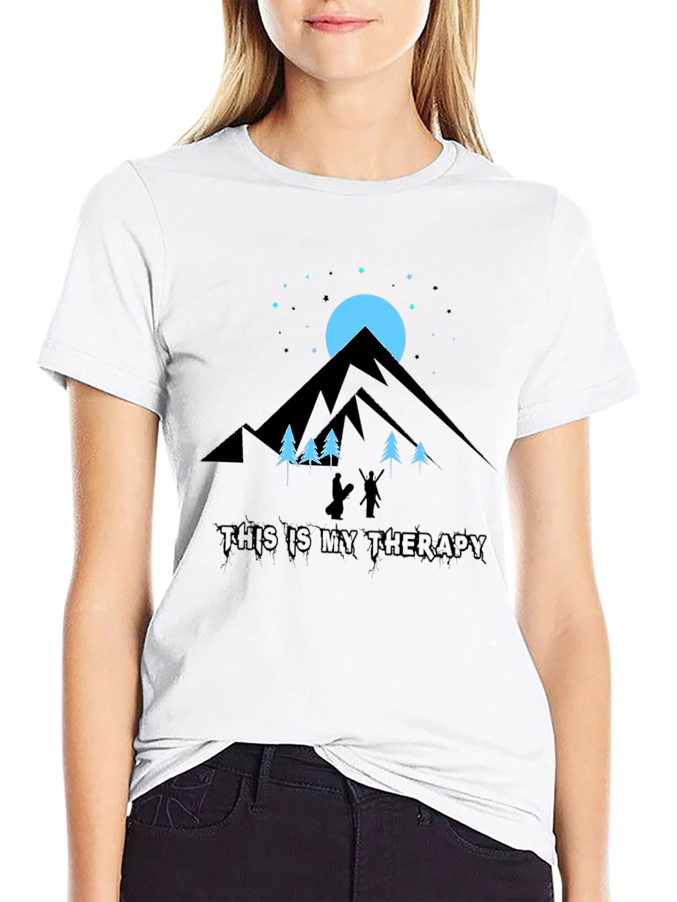 Black Mountain Therapy Black Graphic Tee view 9