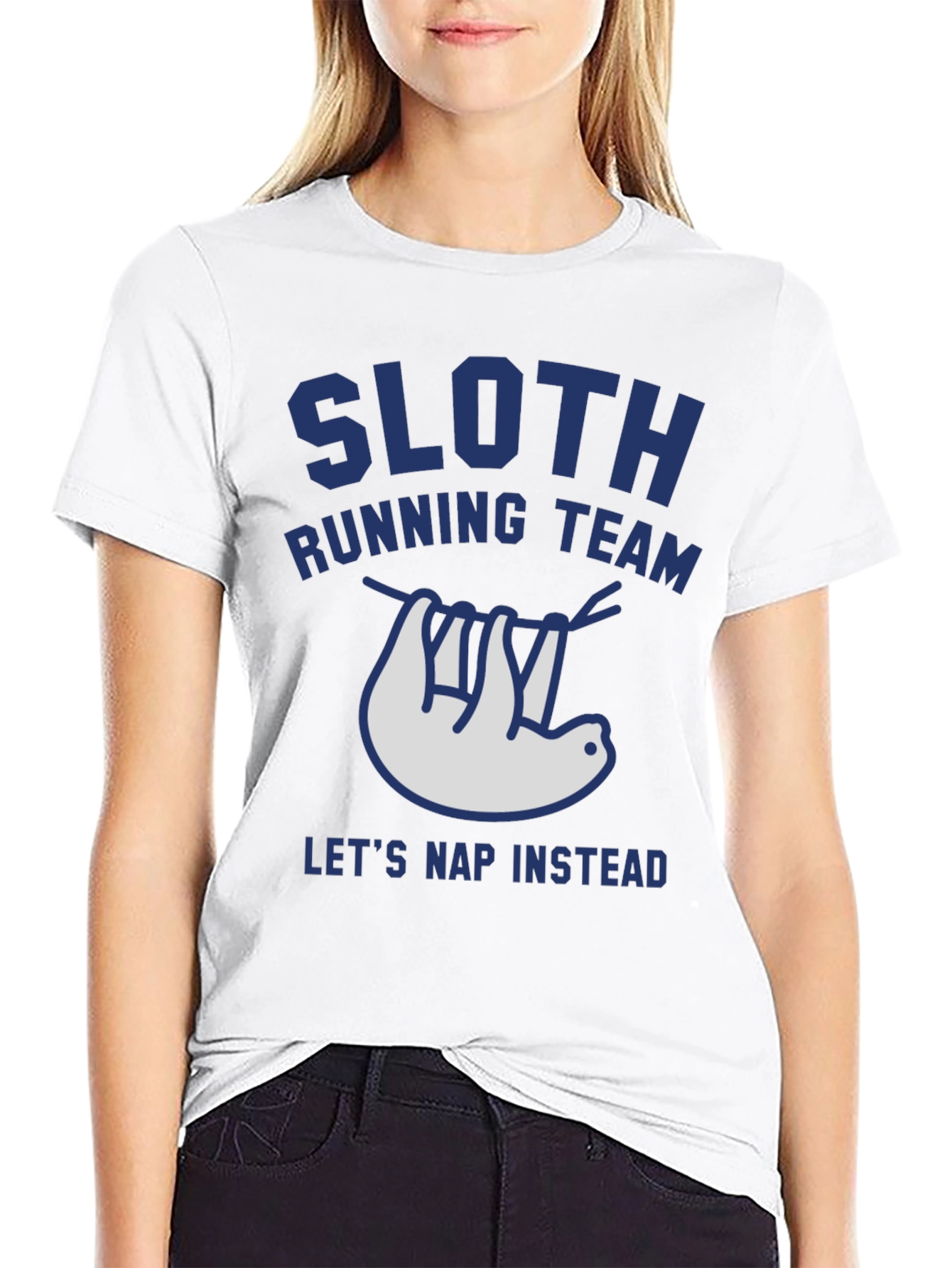 Black Sloth Running Team Tee - Let's Nap Instead view 9