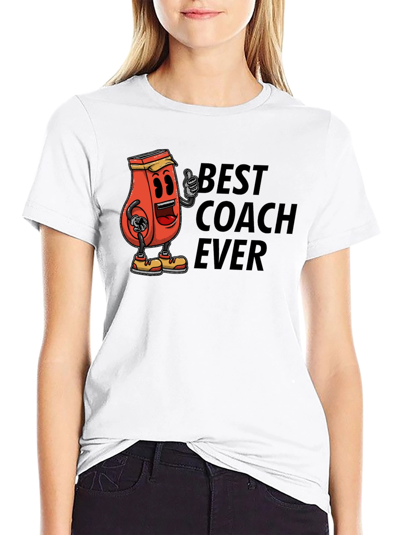Black Best Coach Ever T-Shirt view 9