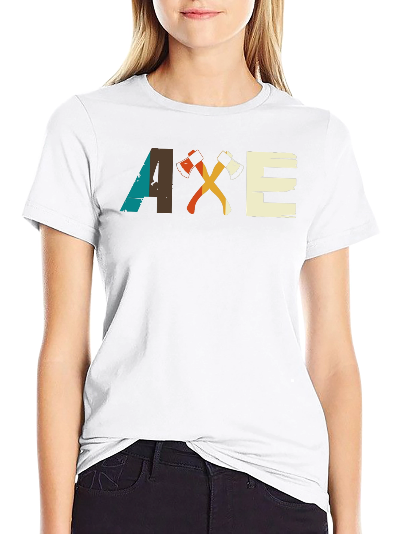 Black Axe Graphic Tee - Retro Lumberjack Style view 9