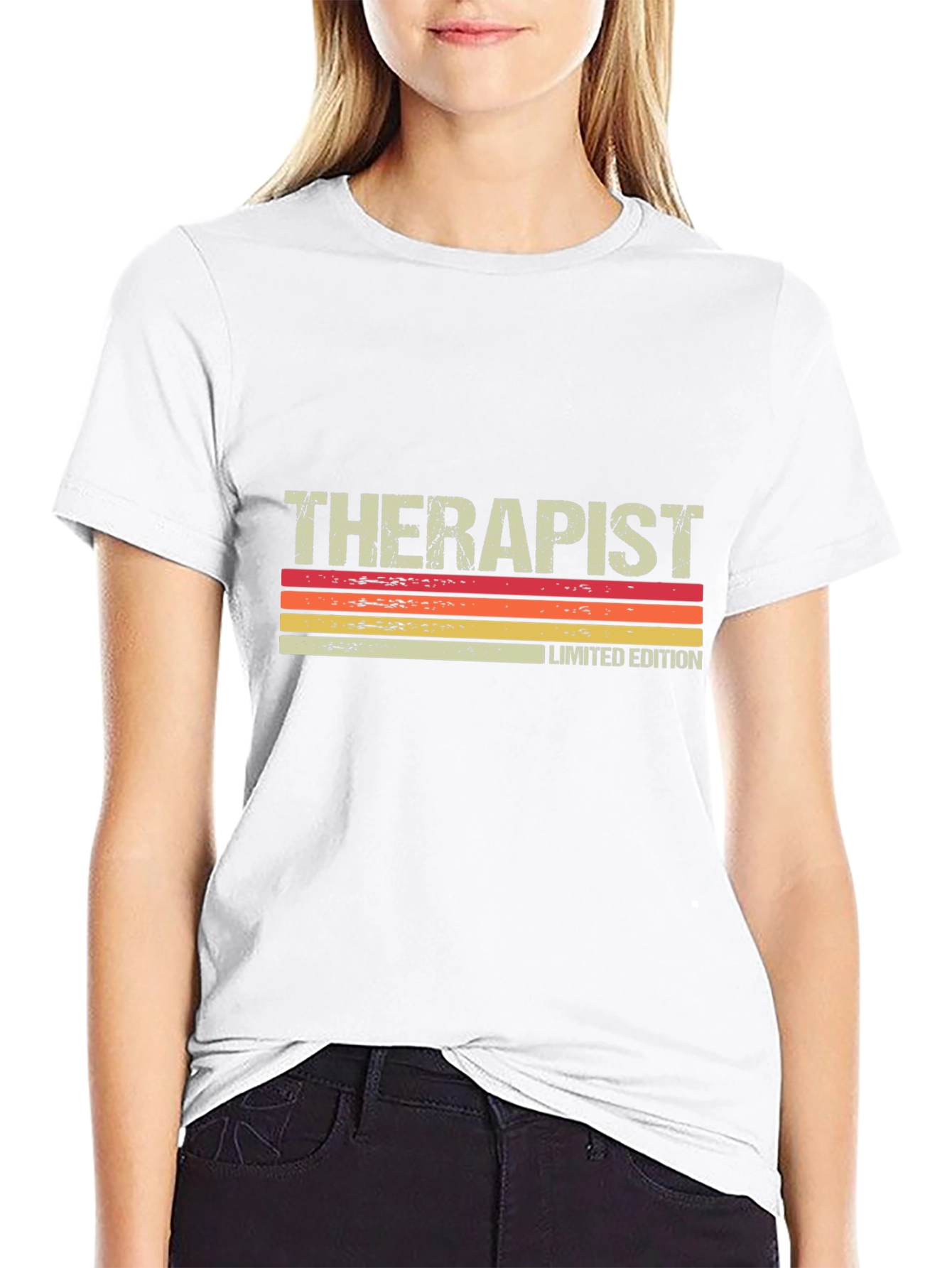 Black Therapist Limited Edition Retro T-Shirt view 9