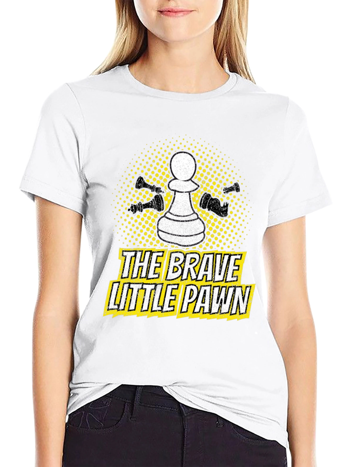 Black The Brave Little Pawn Graphic T-Shirt view 9