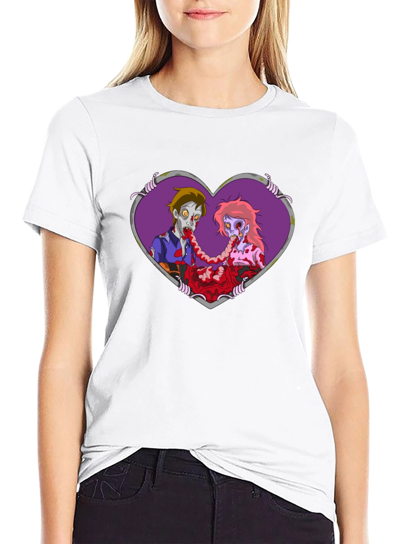 Black Zombie Love T-Shirt - Black Tee view 9
