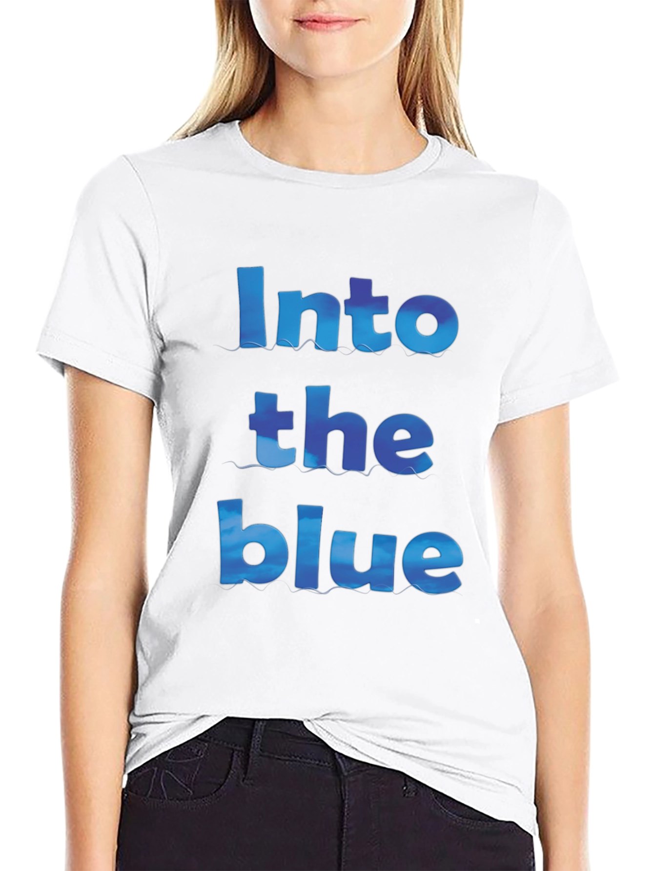 Black Into the Blue Graphic T-Shirt - Stylish Comfort view 9