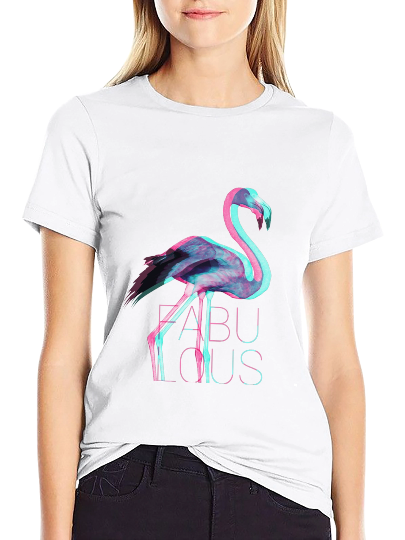 Black Men's Black Flamingo Fabulous Graphic Tee view 9