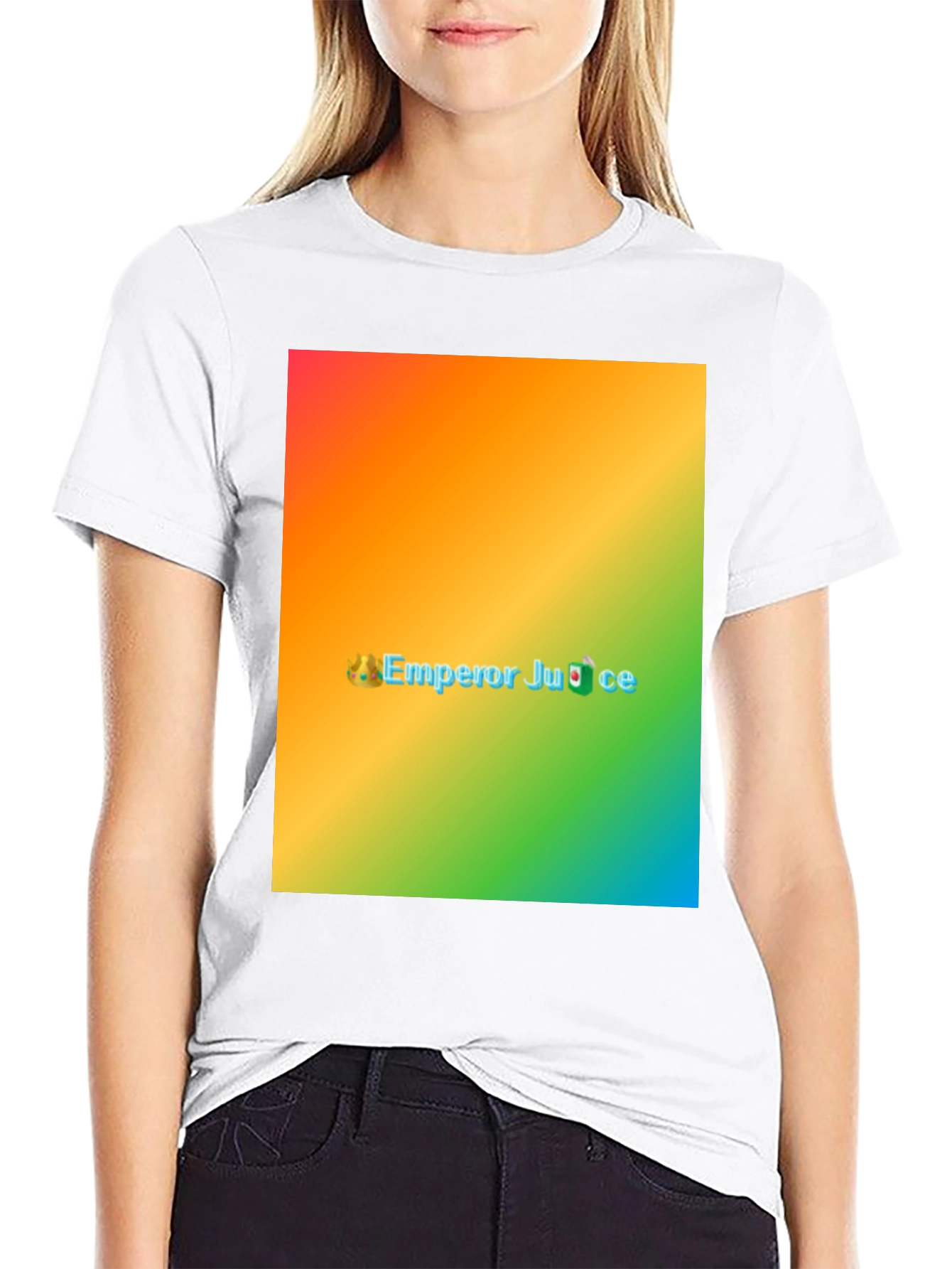 Black Emperor Juice Rainbow T-Shirt - Novelty Graphic Tee view 9