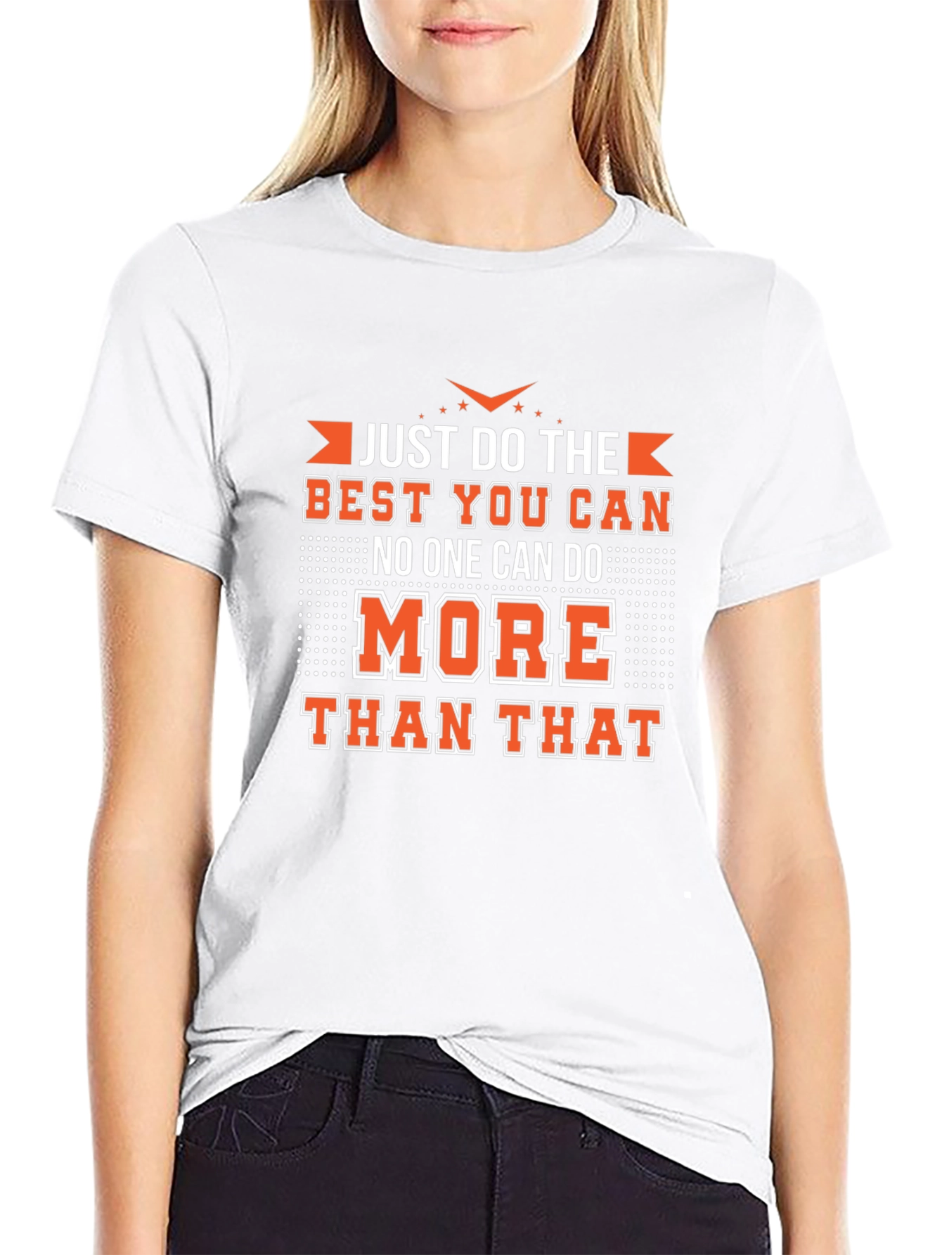 Black Motivational Black T-Shirt - Just Do Your Best! view 9