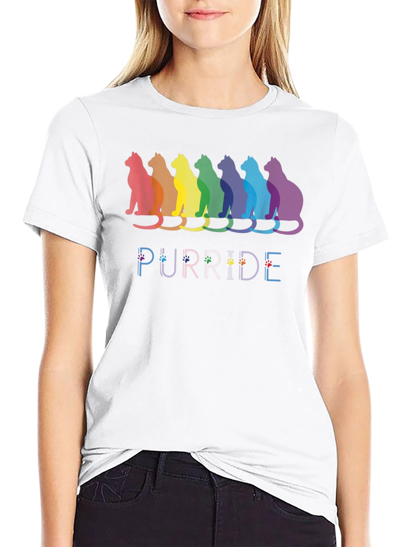Black Purride Cat Pride T-Shirt view 9