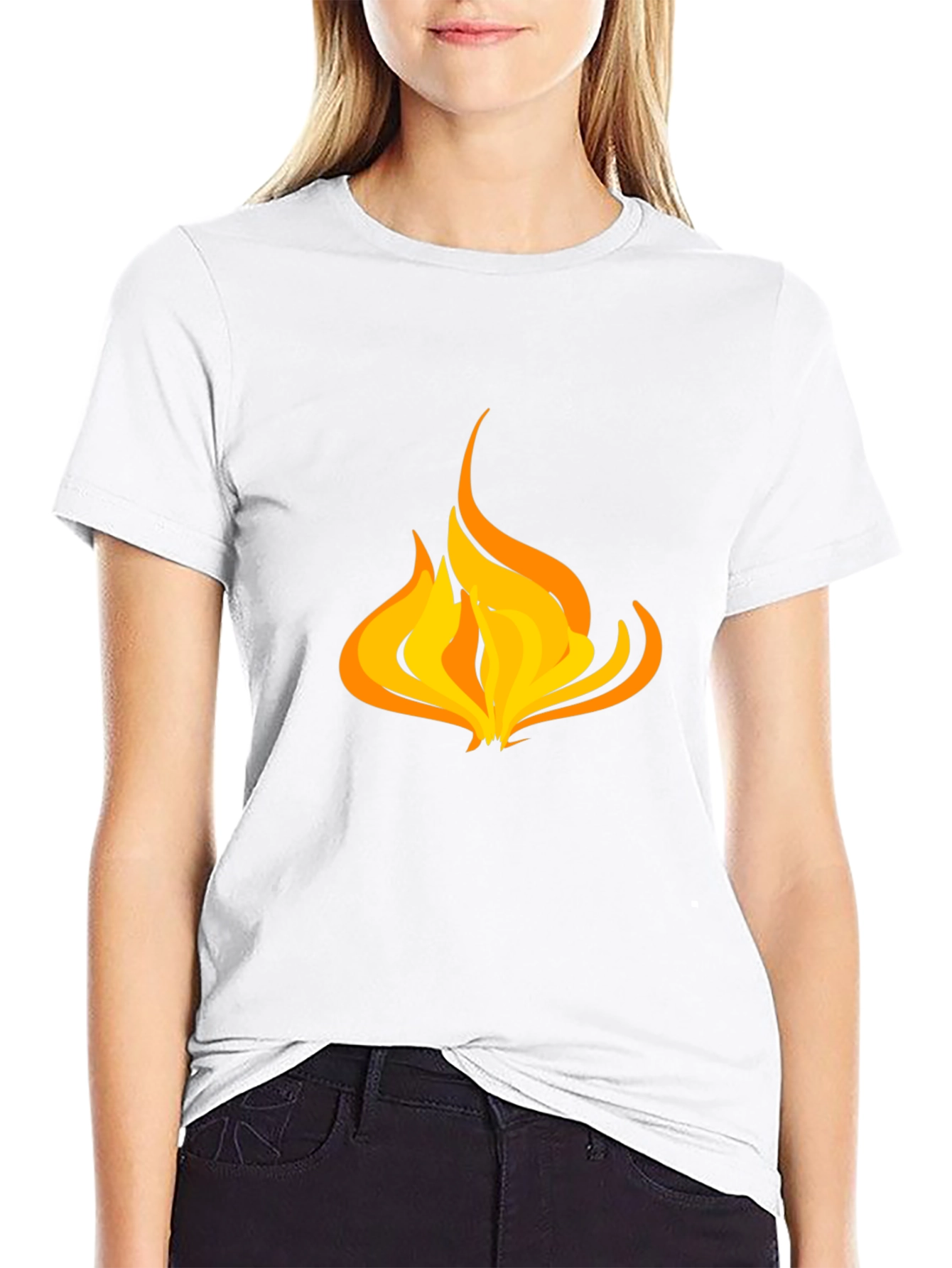 Black Flame Graphic Black T-Shirt - Casual Style view 9
