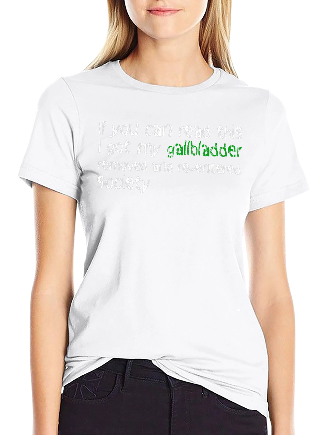 Black Gallbladder Removed Novelty Tee view 9