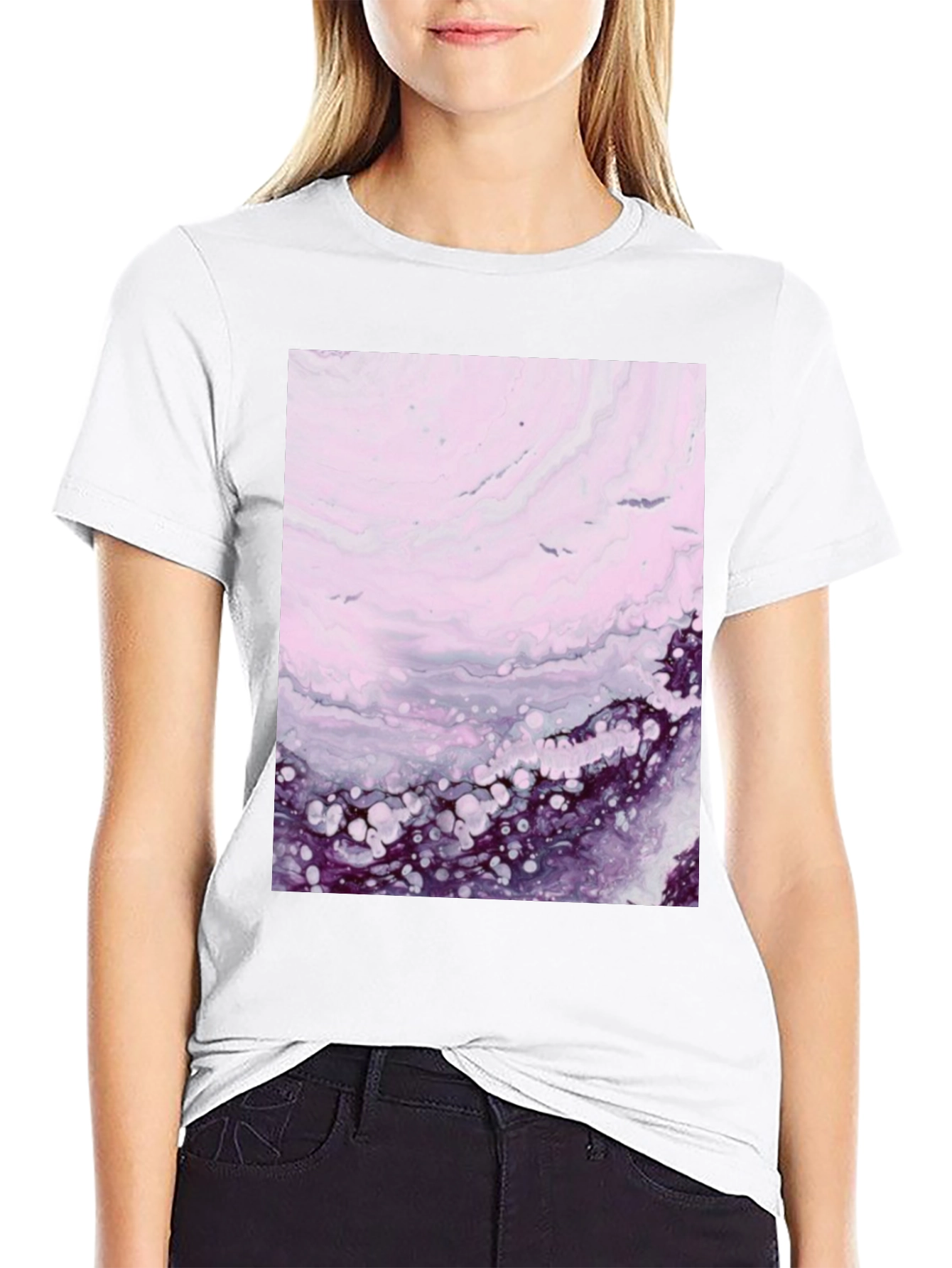 Black Abstract Art Black T-Shirt view 9