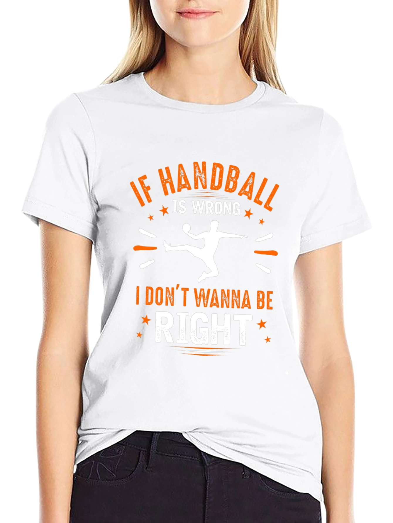 Black Handball Graphic T-Shirt - "If Handball is Wrong" view 9