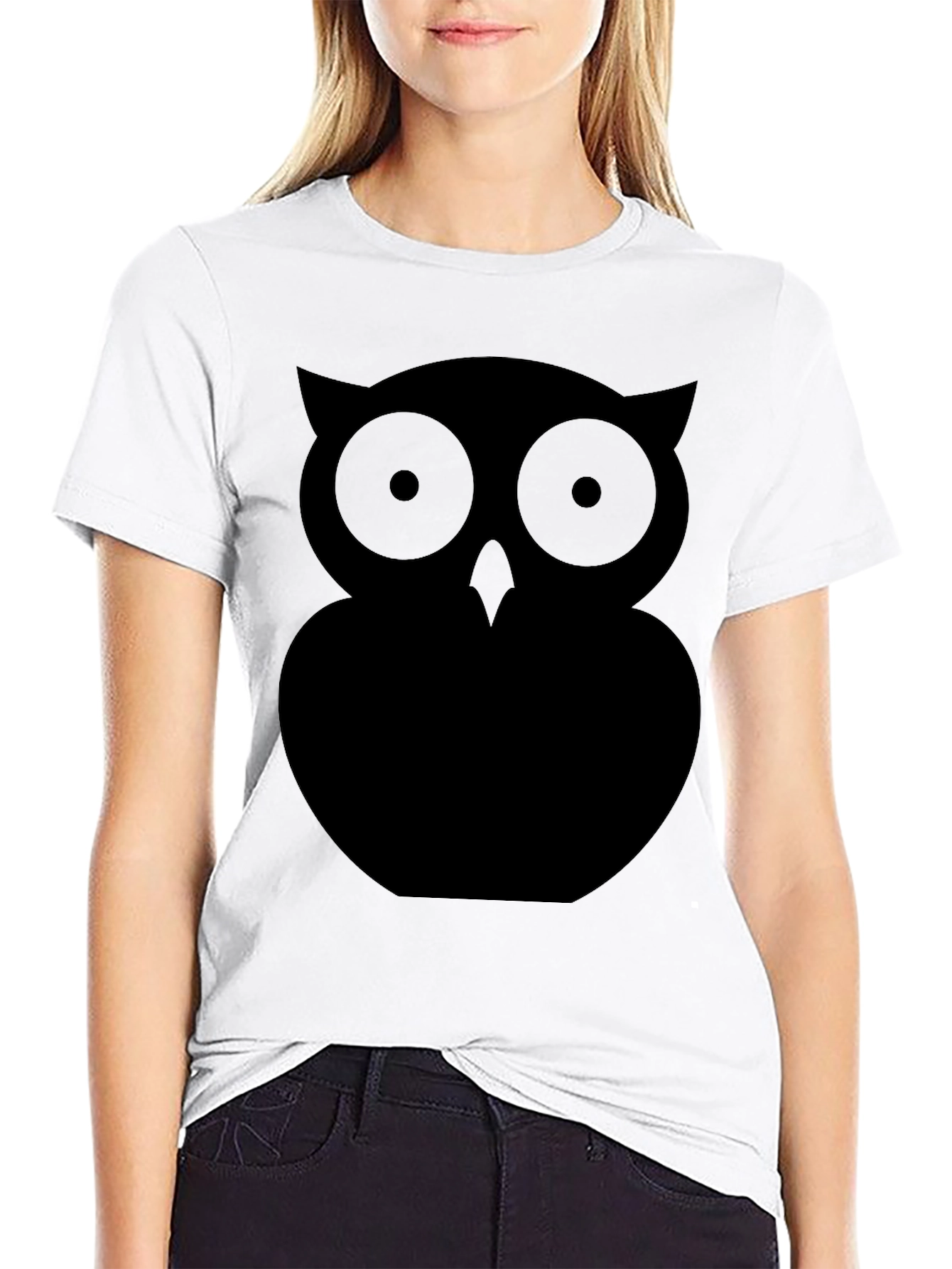 Black Black Owl Graphic Tee - Men's Casual Short Sleeve Shirt view 9
