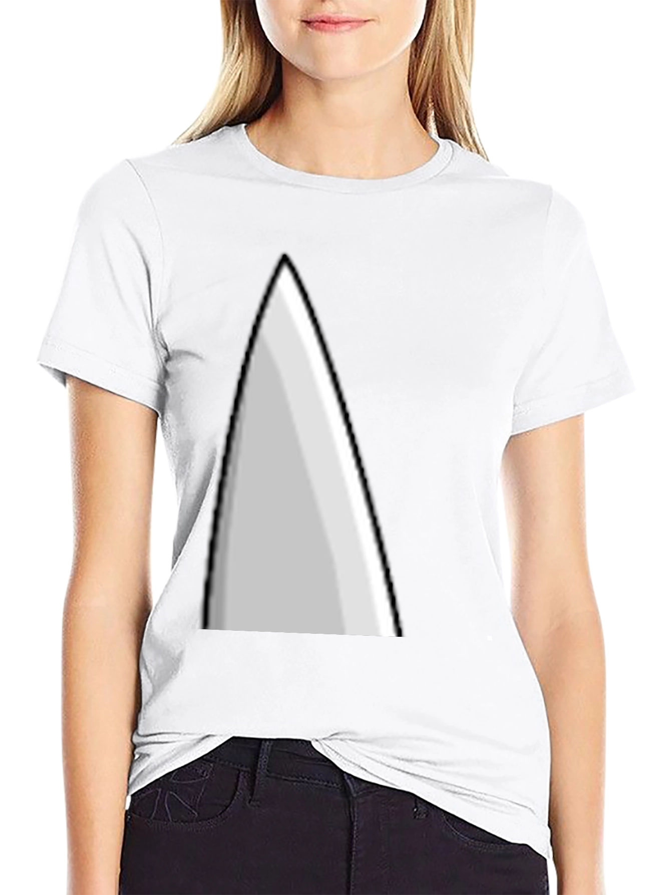 Black Minimalist Triangle Graphic Tee - Stylish Casual Wear view 9