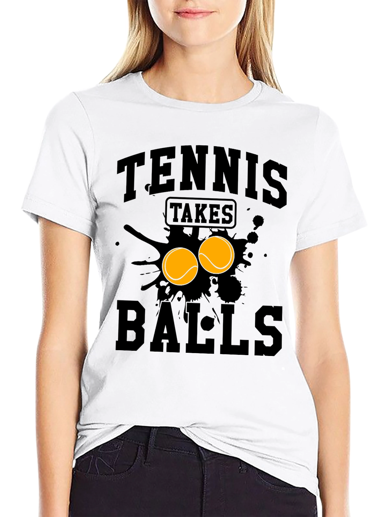 Tennis Takes Balls Graphic T-Shirt - 9