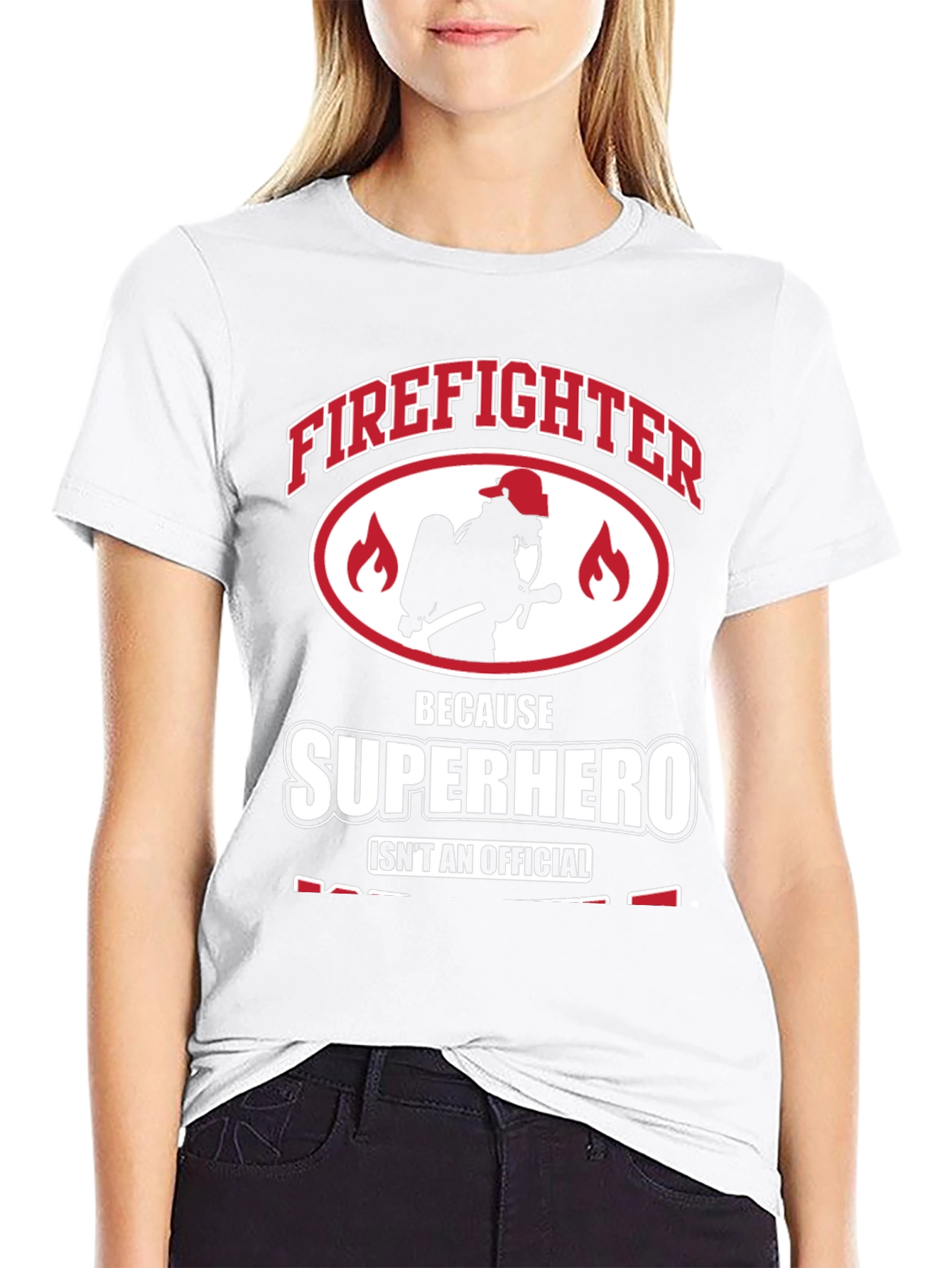 Black Firefighter Superhero Graphic Tee - Heroic Design view 9