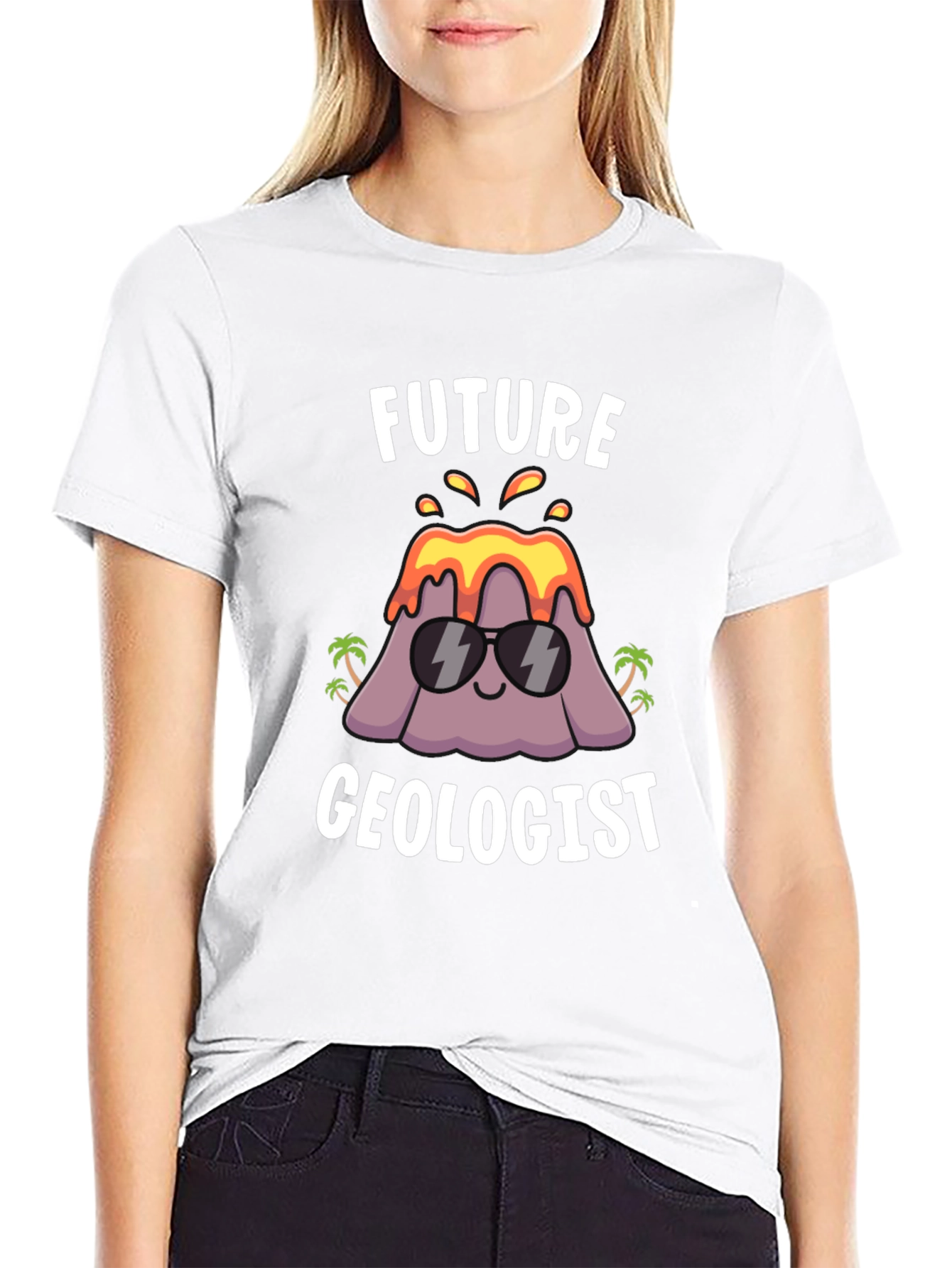 Black Future Geologist Volcano T-Shirt view 9