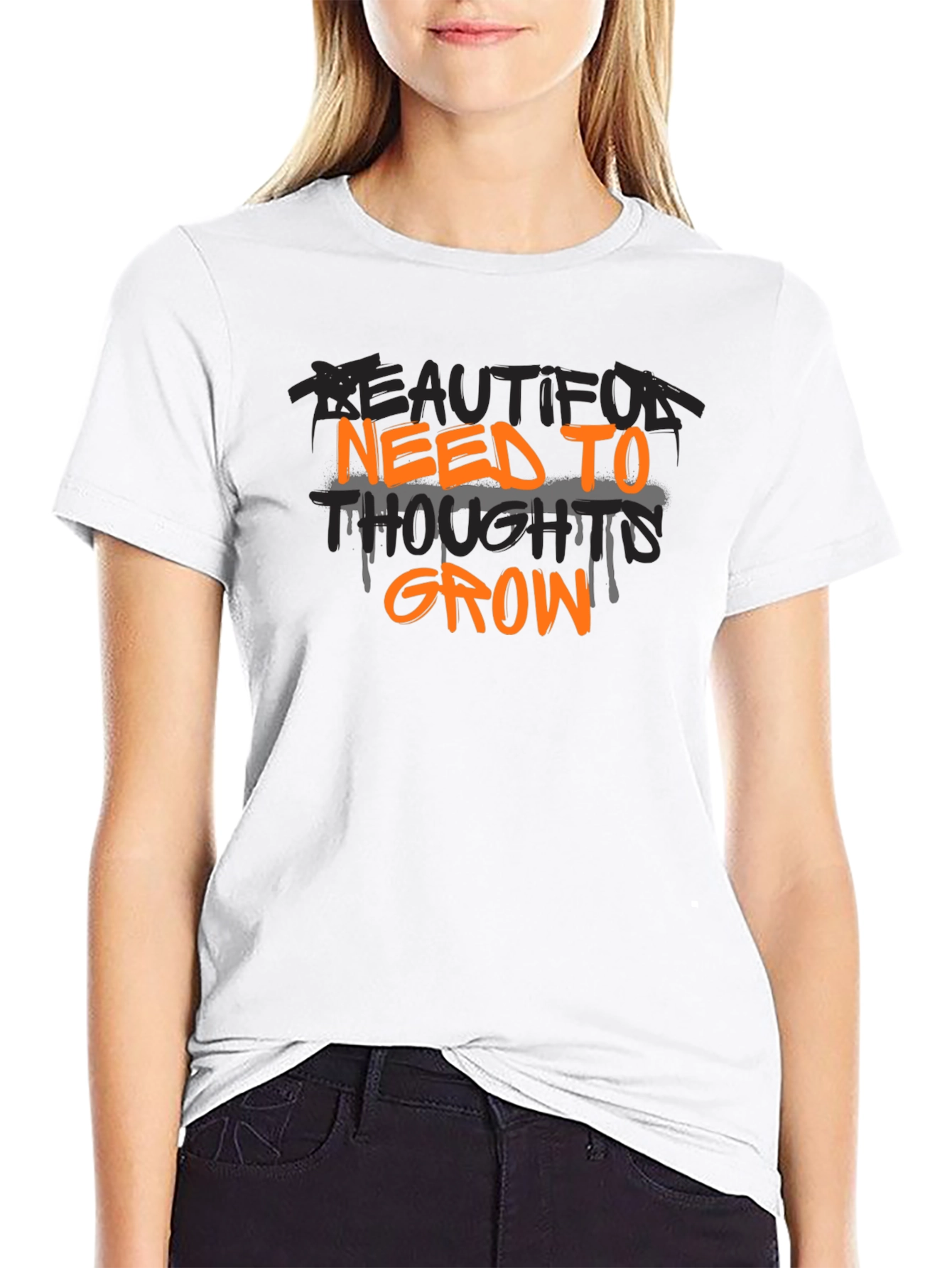 Black Need to Grow T-Shirt - Bold Graphic Tee view 9