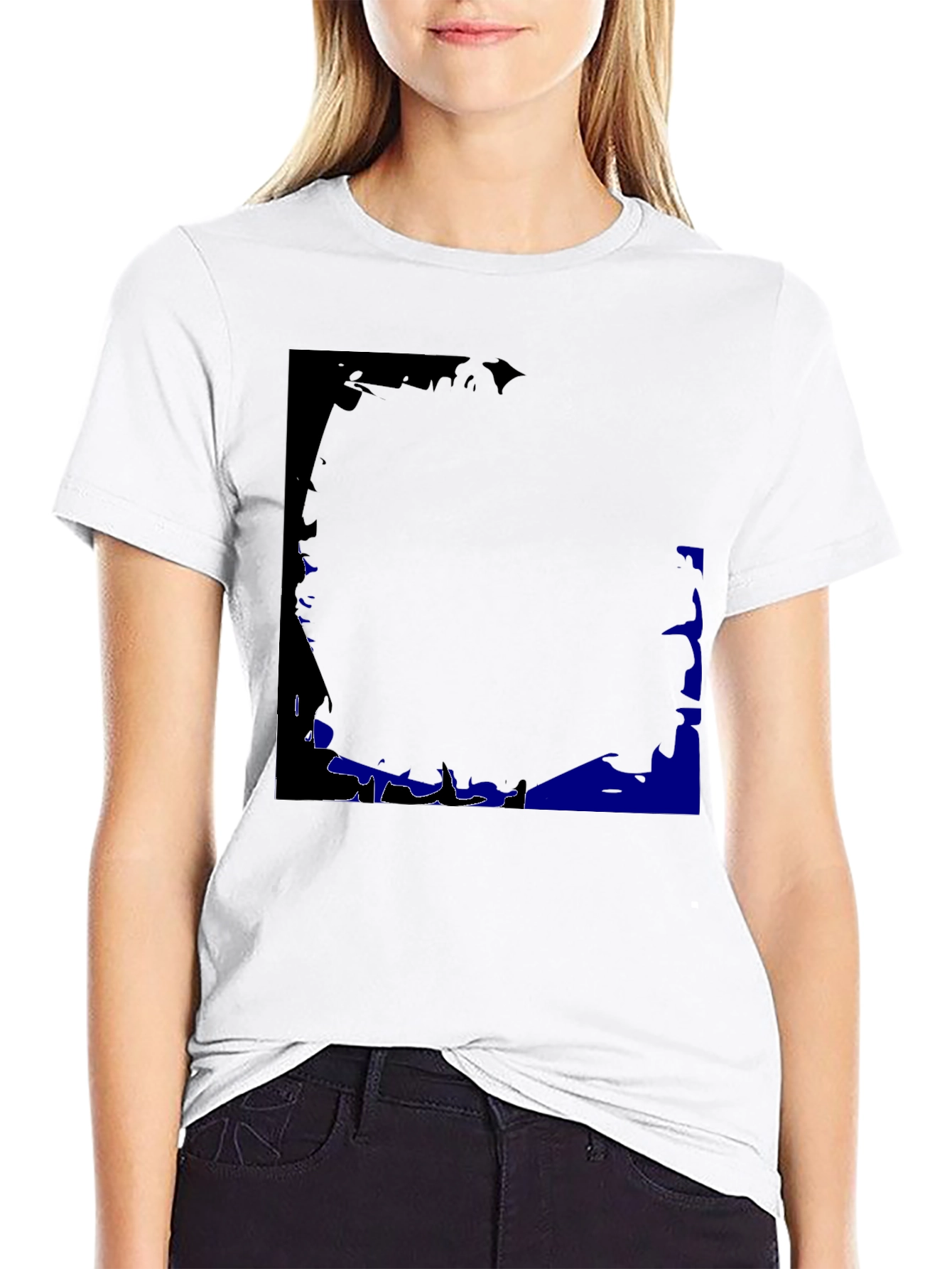 Black Black Graphic Print Crew Neck T-Shirt view 9