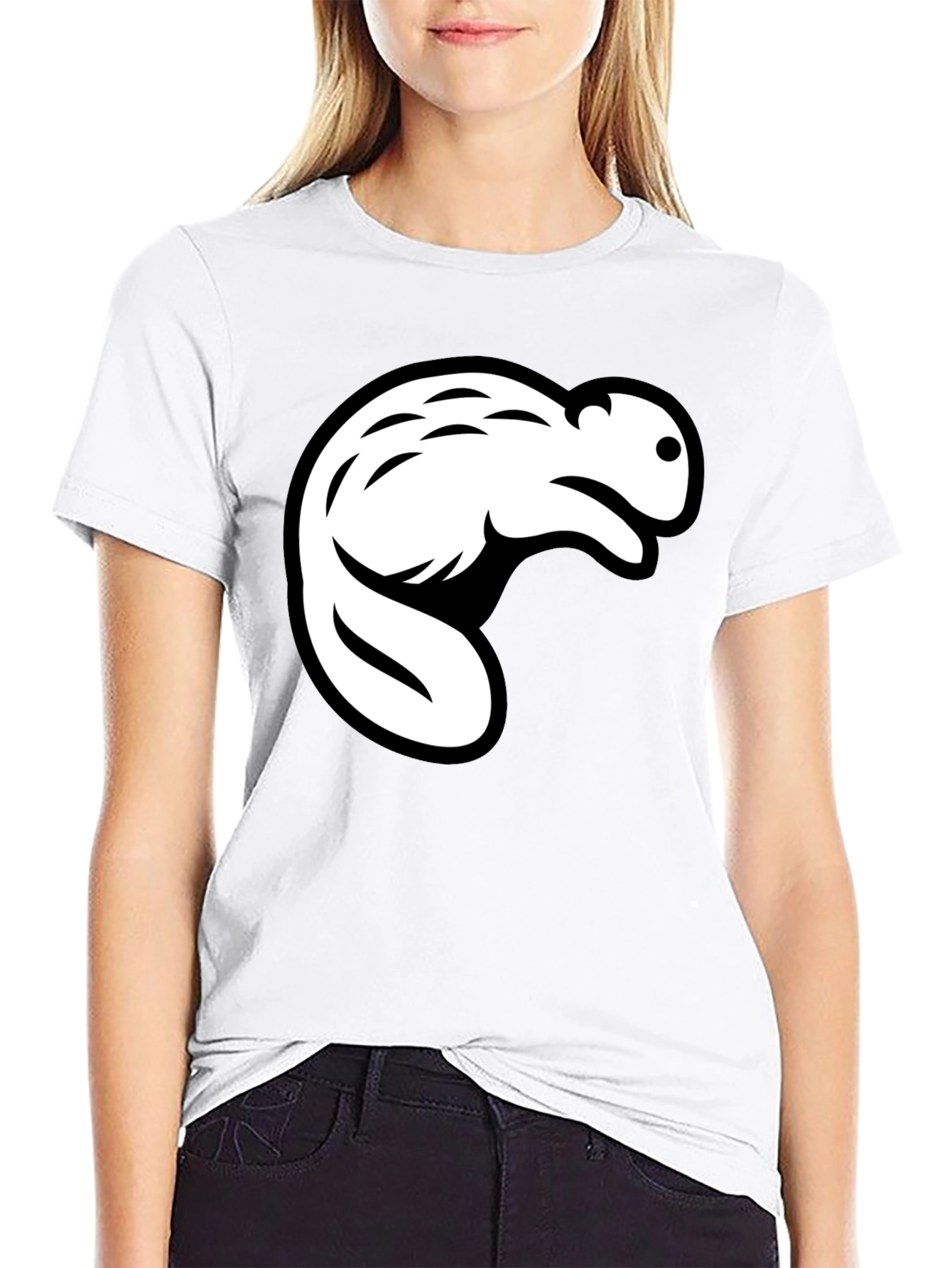 Black Beaver Graphic Black T-Shirt - Casual Style view 9