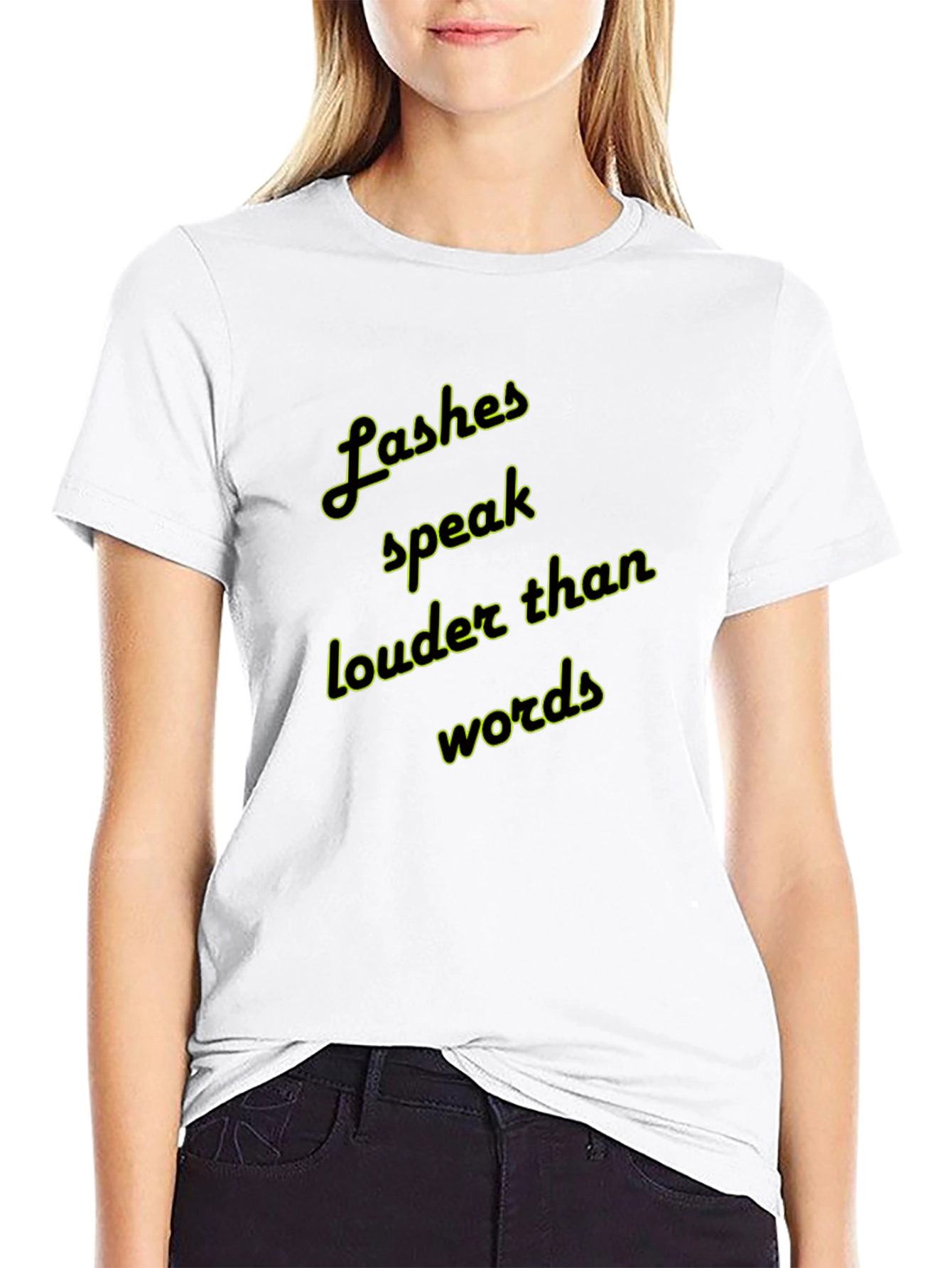 Black Lashes Speak Louder Graphic T-Shirt view 9