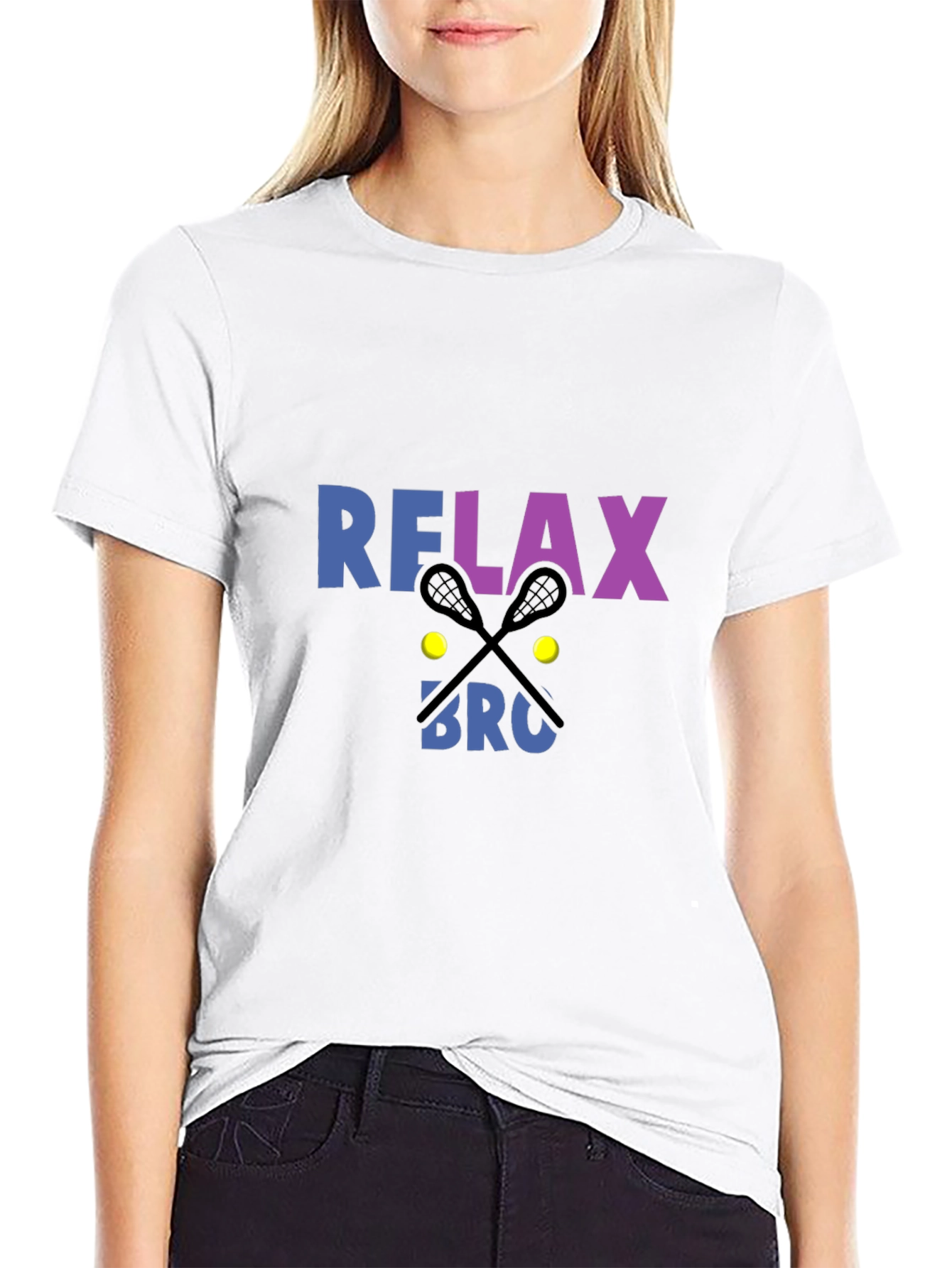 Black Relax Bro Lacrosse Graphic Tee view 9